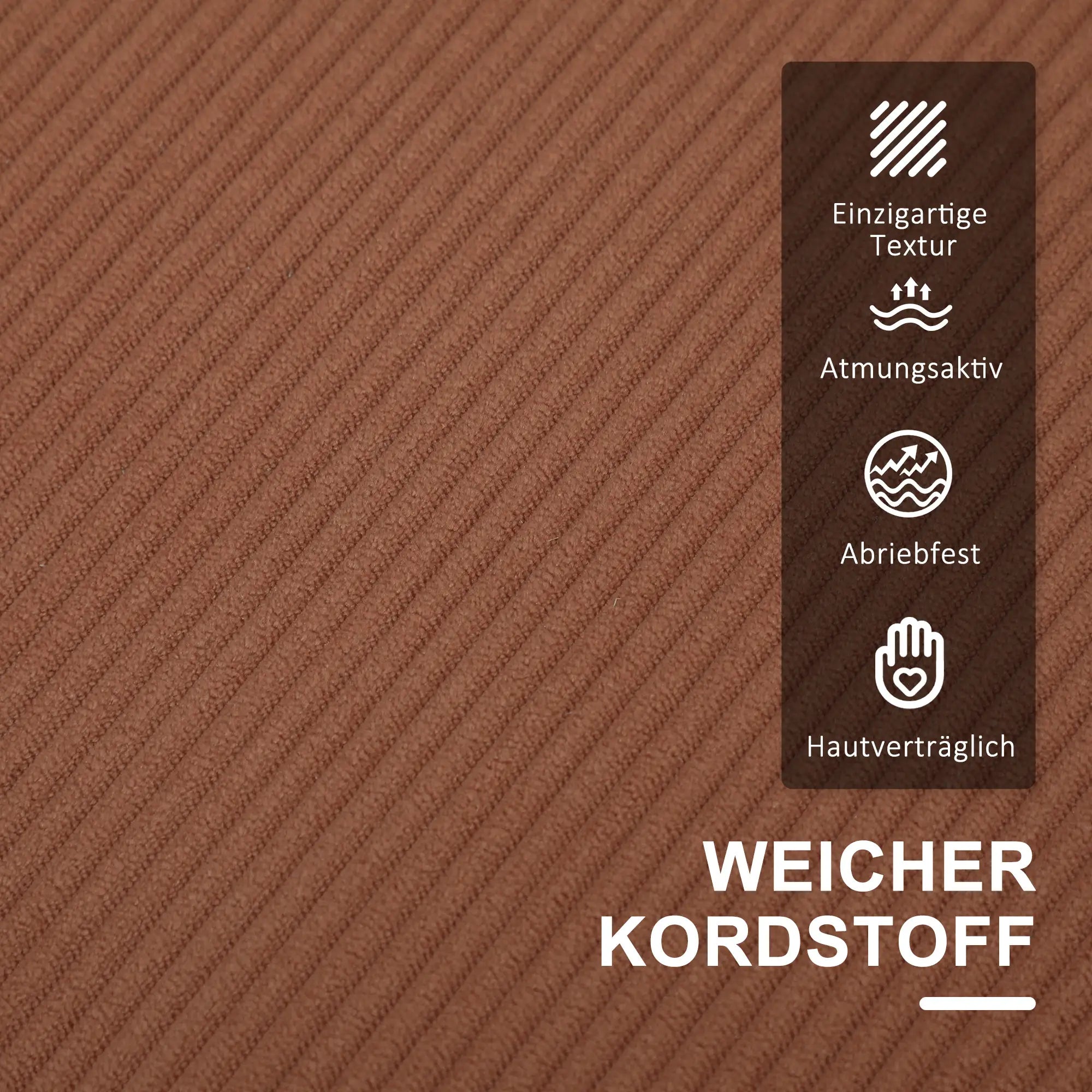 HOMCOM Zweisitzer-Sofa mit Stauraum und soliden Holzbeinen, für Wohnzimmer, Schlafzimmer, 117 x 63 x 79 cm, Orange