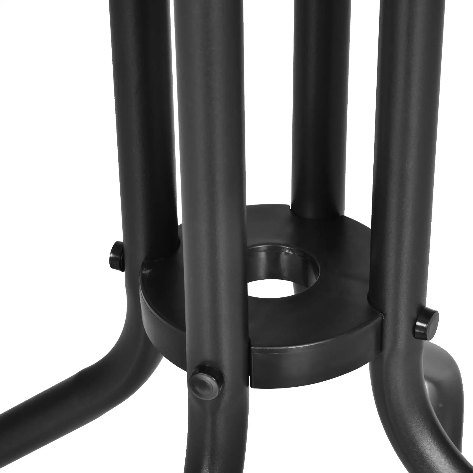 Outsunny Gartentisch Balkontisch Bistrotisch Glastisch Beistelltisch Metall+Sicherheitsglas ∅60xH70cm