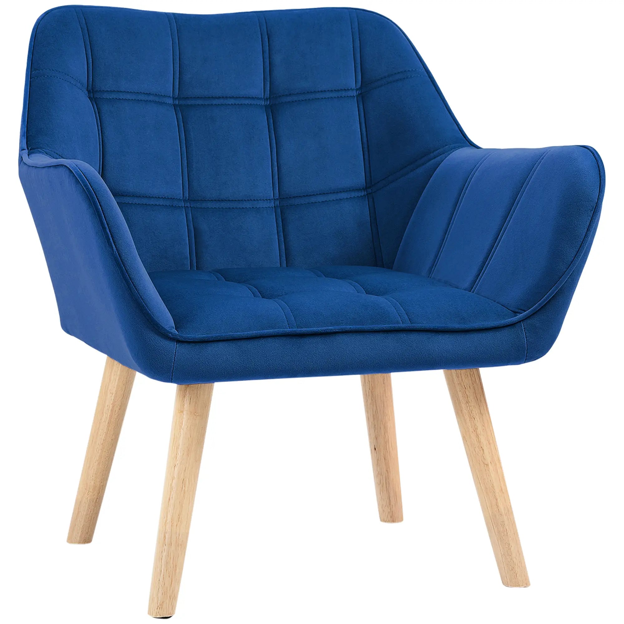 HOMCOM Polsterstuhl Skandi-Design kräftige Farben Blau