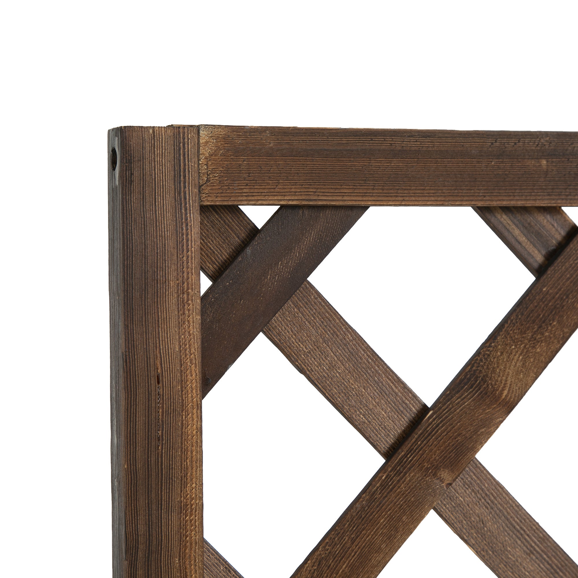 Outsunny Hochbeet Pflanzenkasten mit Rankgitter, Spalier Pflanzkübel, Blumenkasten Holz, 72,5x31,5x149,5cm für Garten Balkon Terasse, Blumenkübel für Kletterpflanzen, Blumen, Braun