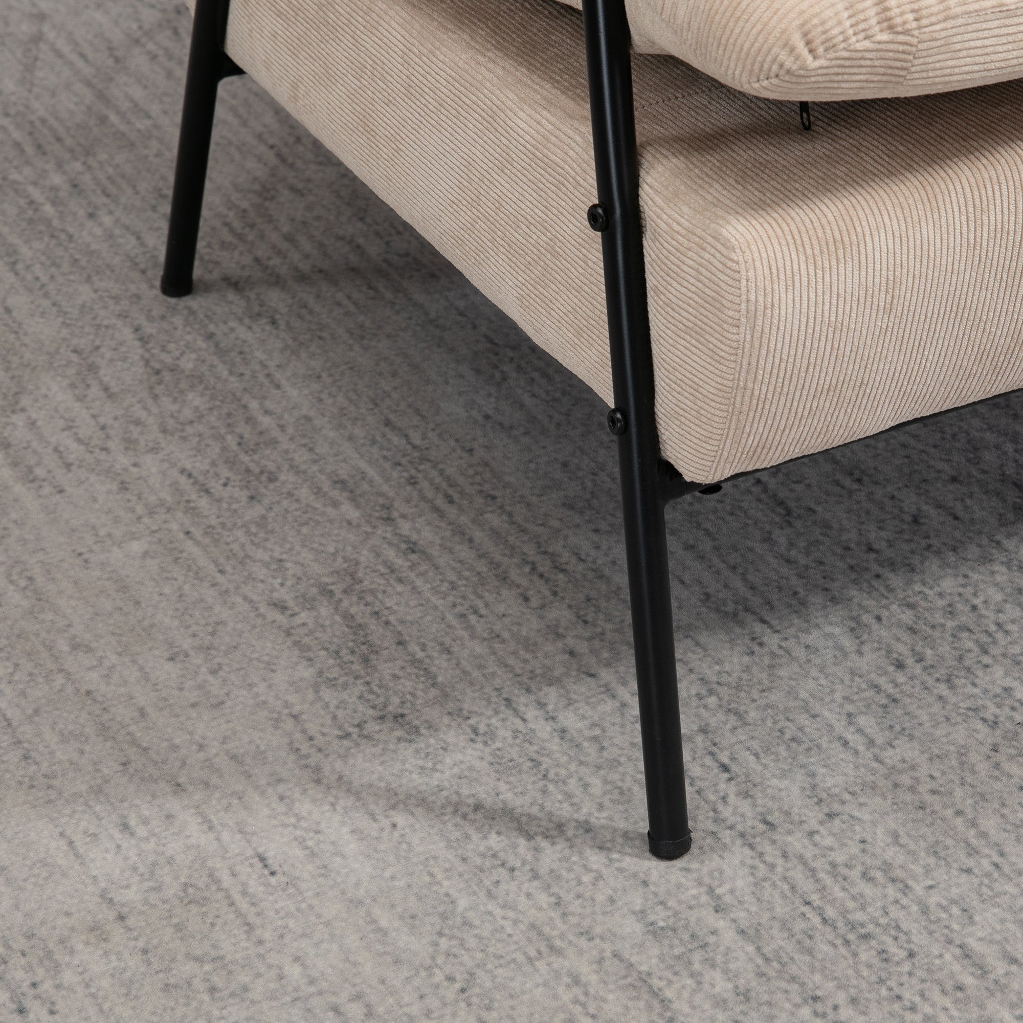 HOMCOM Polstersessel mit Hocker, Relaxsessel mit Liegefunktion, Polsterstuhl, Kissen, Fernsehsessel, 68 x 91,5 x 88 cm, Beige