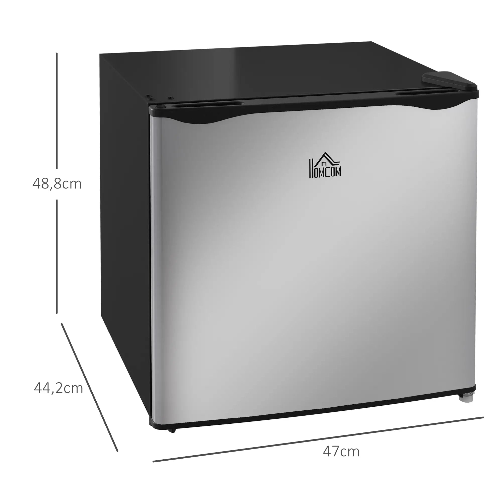 HOMCOM Mini-Gefrierschrank 35?L Silber – kompakt & effizient