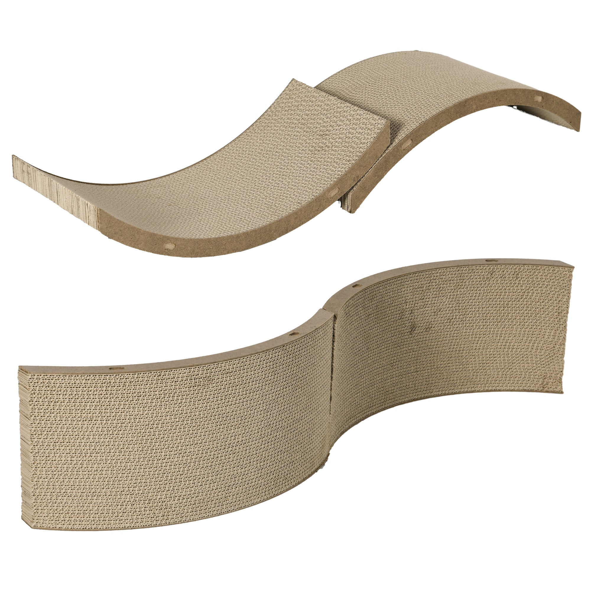 PawHut Kratzbrett-Set für Katzenlaufrad, belastbar bis 5kg, 55x25,5x3cm, Braun