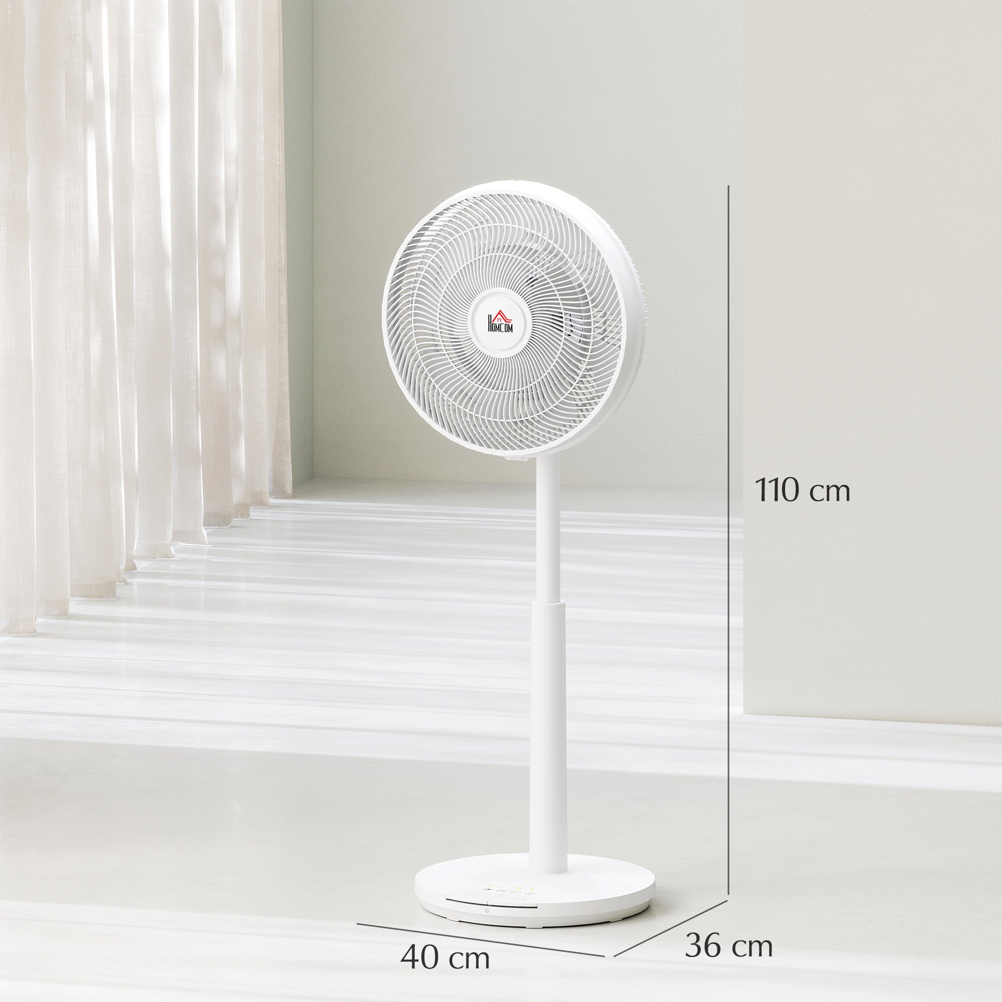 HOMCOM Ventilator, Klimaanlage, 3 Modi, LED-Anzeige, schwenkbar, Kunststoff, Weiß