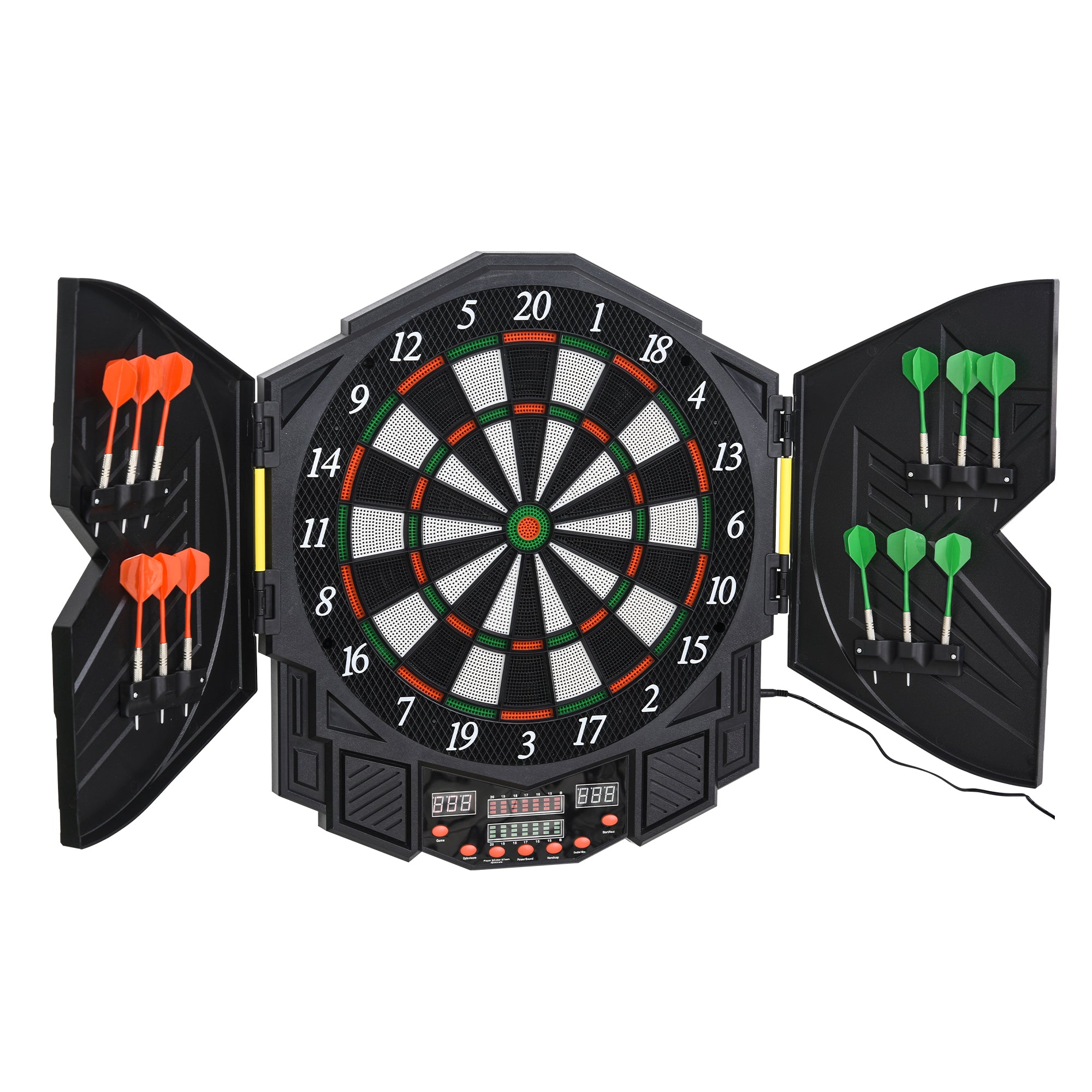 HOMCOM elektronische Dartscheibe Dartboard 27 Spiele 8 Spieler