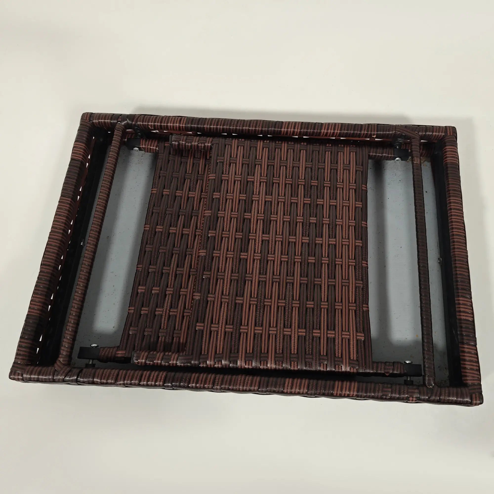 Wetterfester Rattan-Klapptisch 60x41?cm, Braun