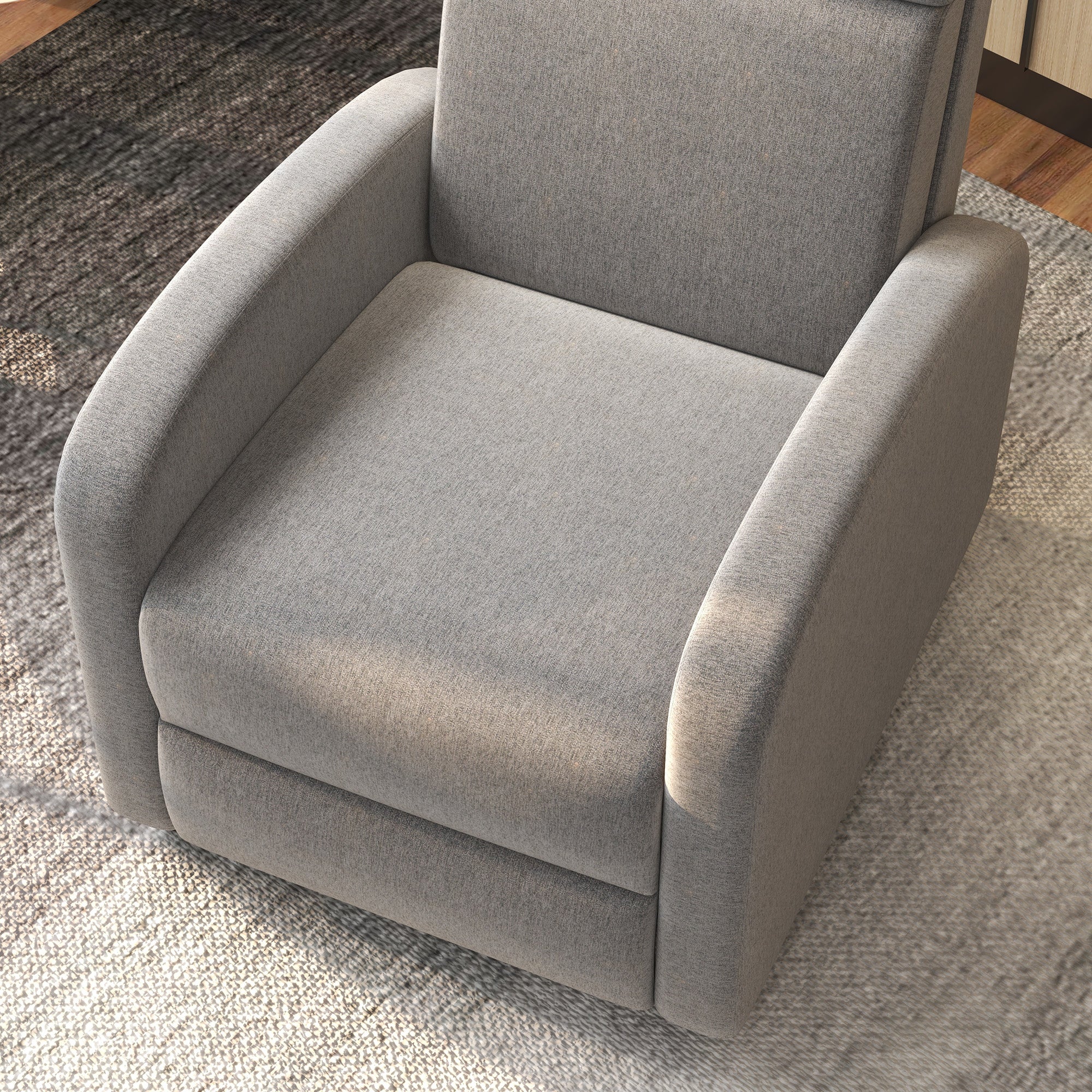HOMCOM Relaxsessel Fernsehsessel, ausklappbare Fußstütze, neigbar bis zu 160°, 64 x 86 x 102 cm, Grau