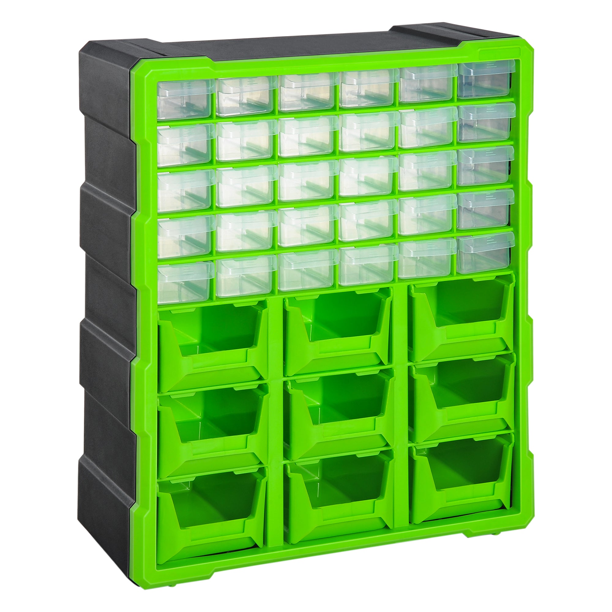 Durhand Kleinteilemagazin 39 Fächer transparent Stopper