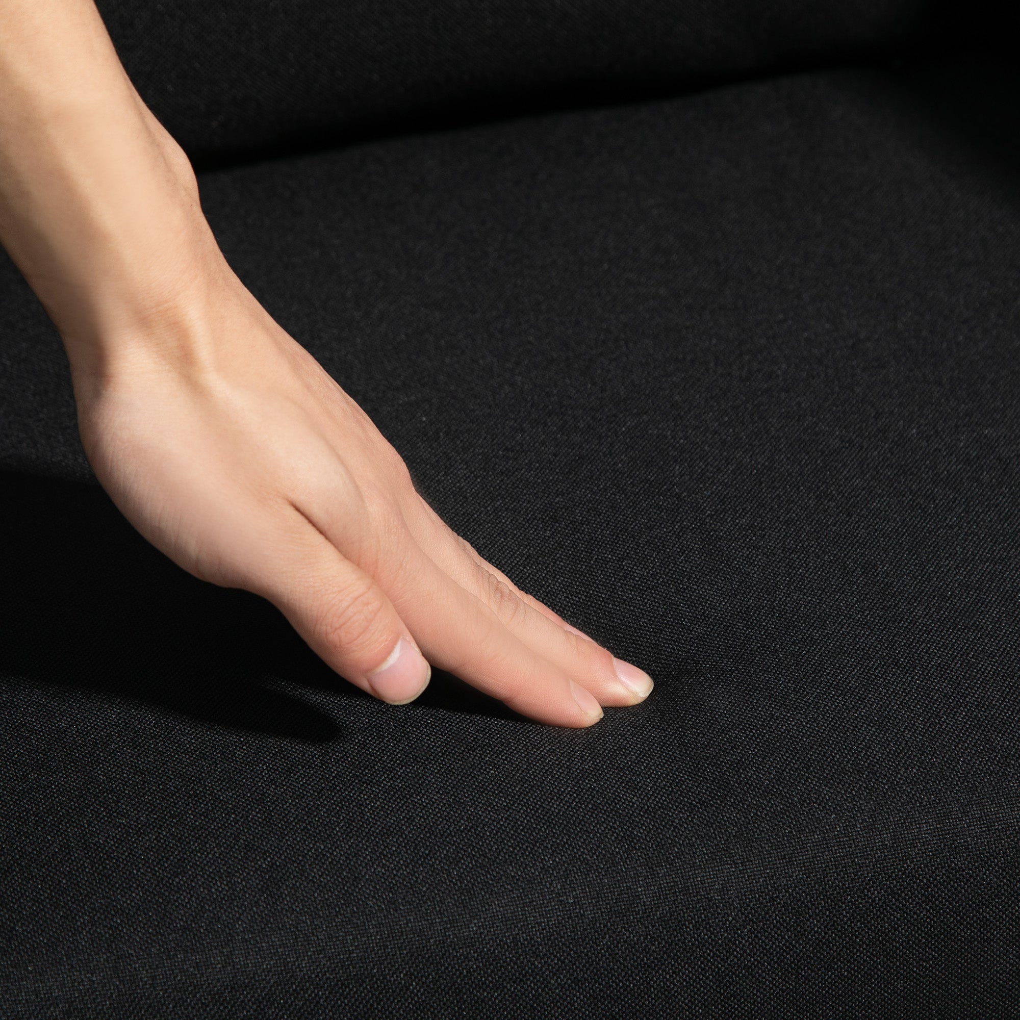 HOMCOM Drehstuhl, höhenverstellbarer Bürostuhl, leinenartiges Polyester, Metall, 60 x 60 x 79-91 cm, Schwarz