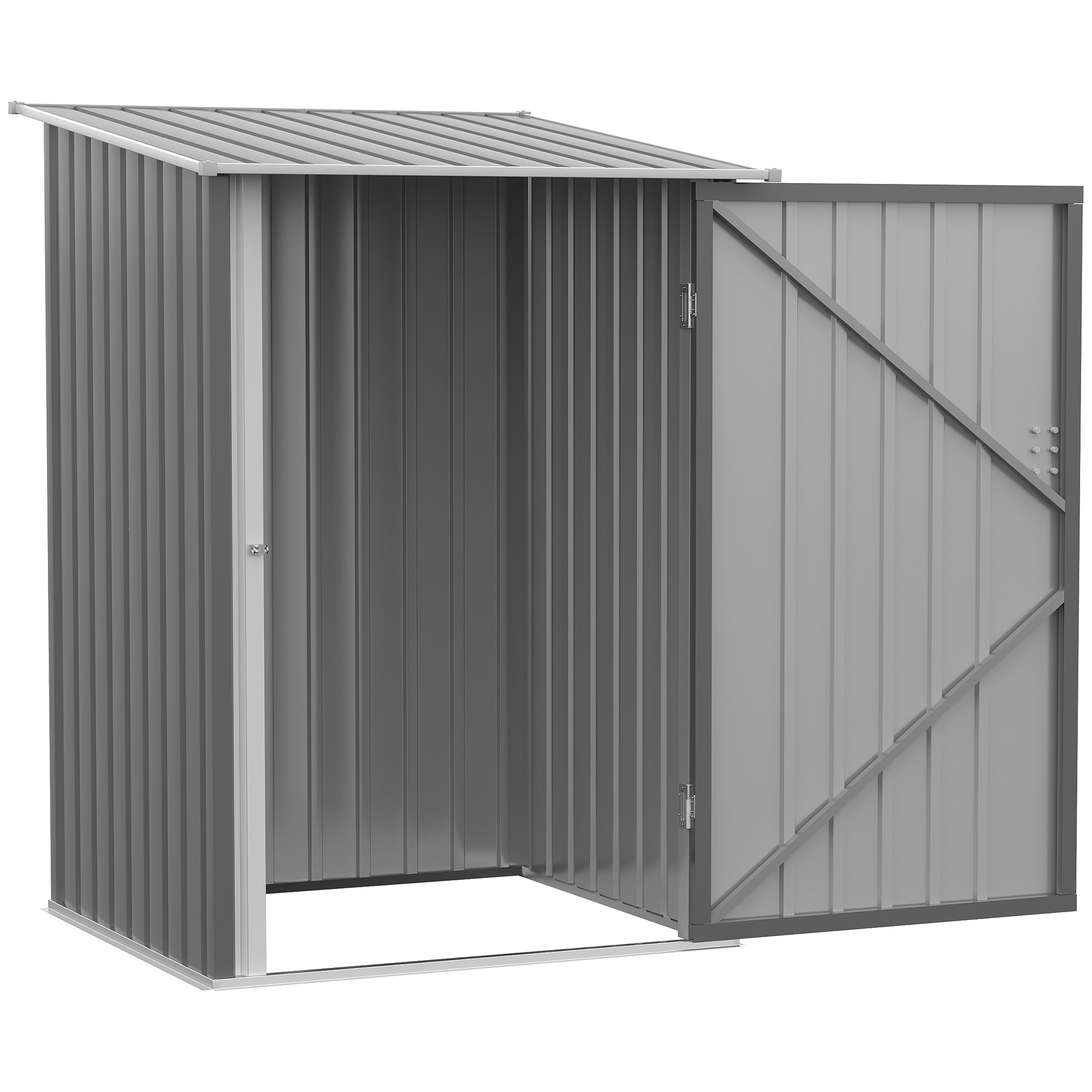 Abschließbares Stahl-Gerätehaus 0,92 m² mit Pultdach