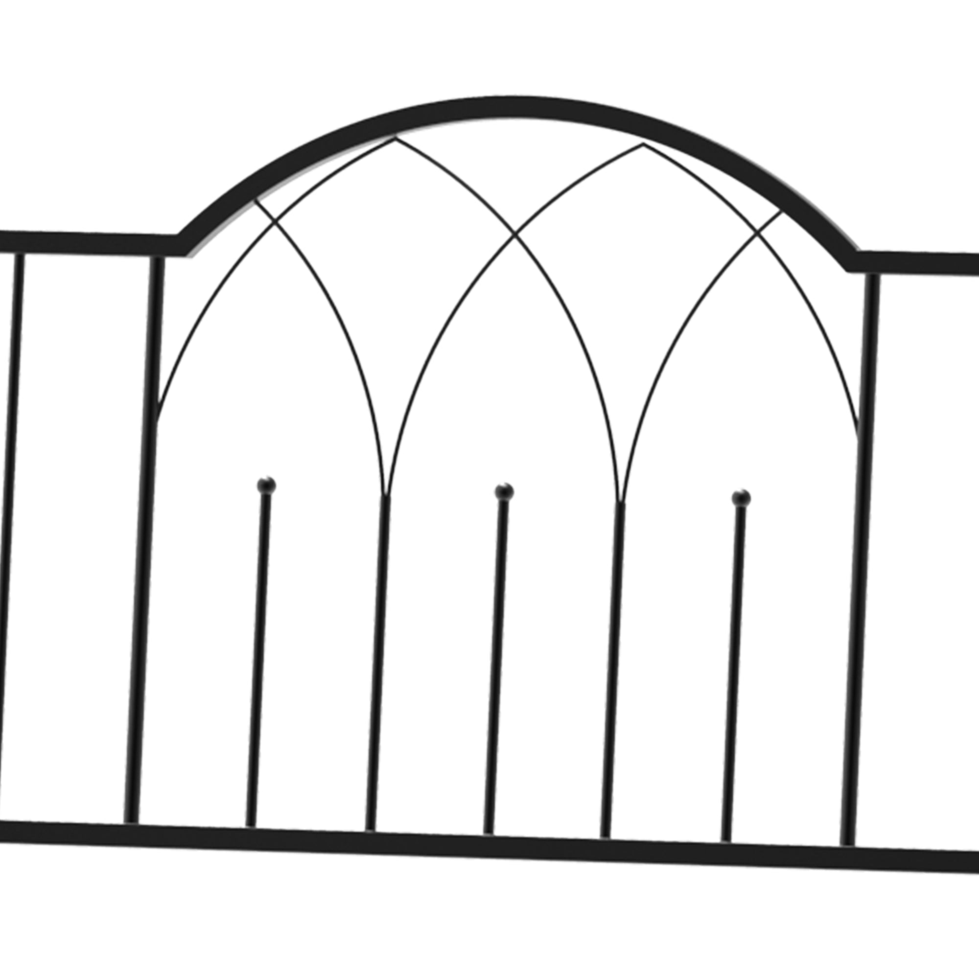 Outsunny Rosenbogen mit Bank Rosenbank Laubenbank Philosophenbank Rankgitter Rankhilfe Gartenbank Metall Schwarz 115 x 59 x 203 cm
