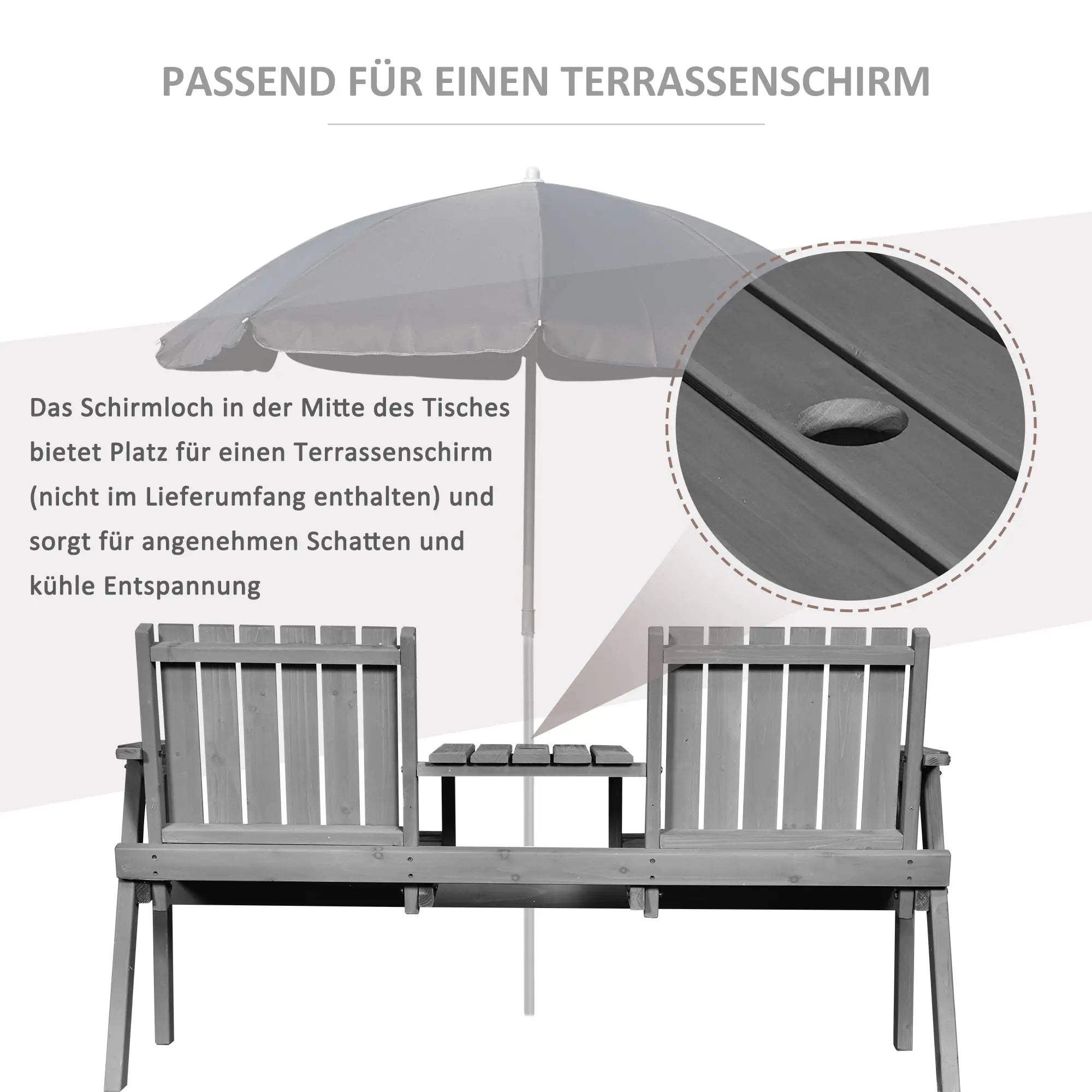 Banc de jardin Outsunny avec table et sièges