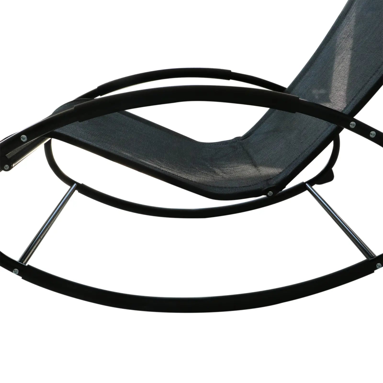 Outsunny Schaukelstuhl Gartenliege mit Kopfkissen Outdoor