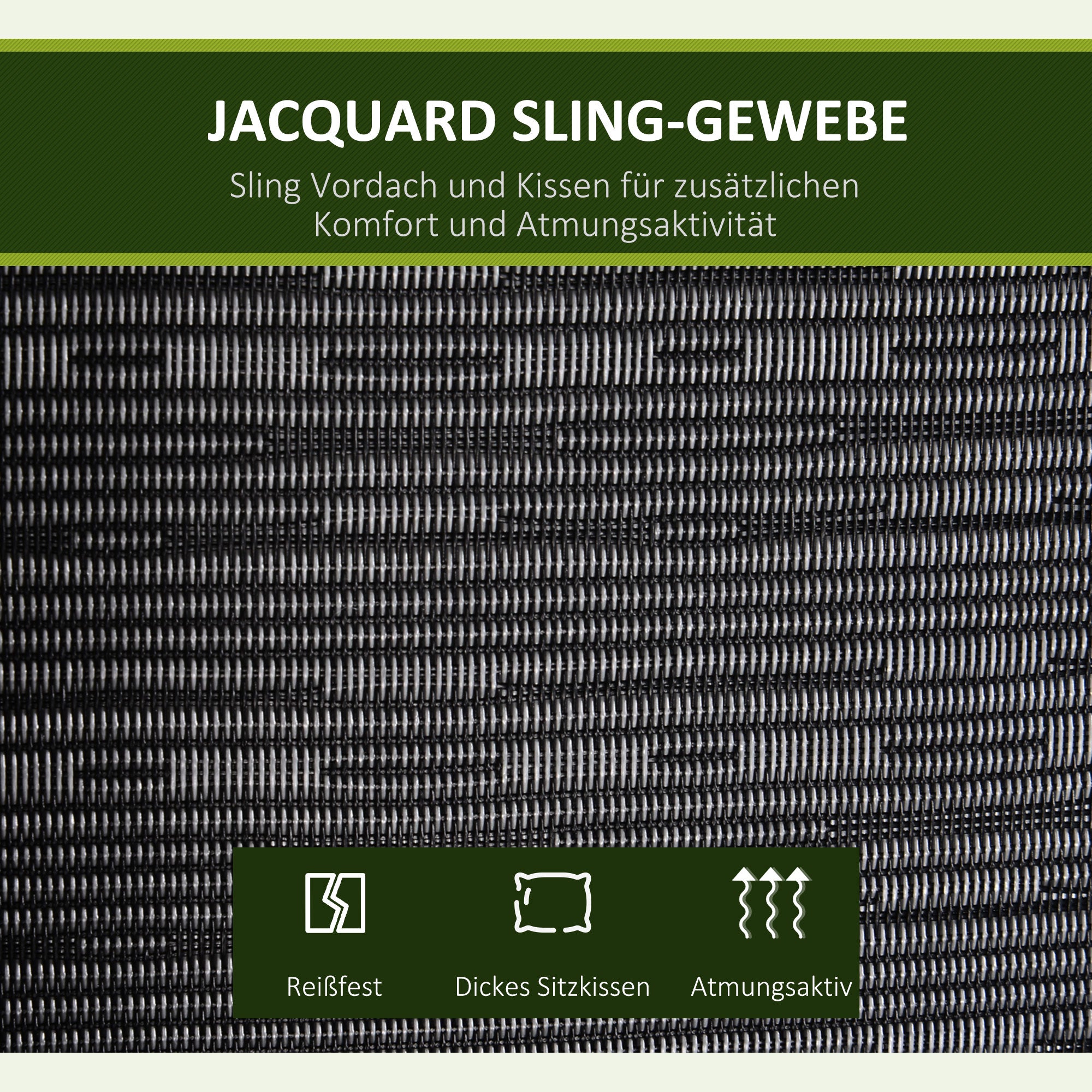 Outsunny Hollywoodschaukel, 3-Sitzer Gartenschaukel, Verstellbares Sonnendach, Texteline Grau 200 x 120 x 170 cm