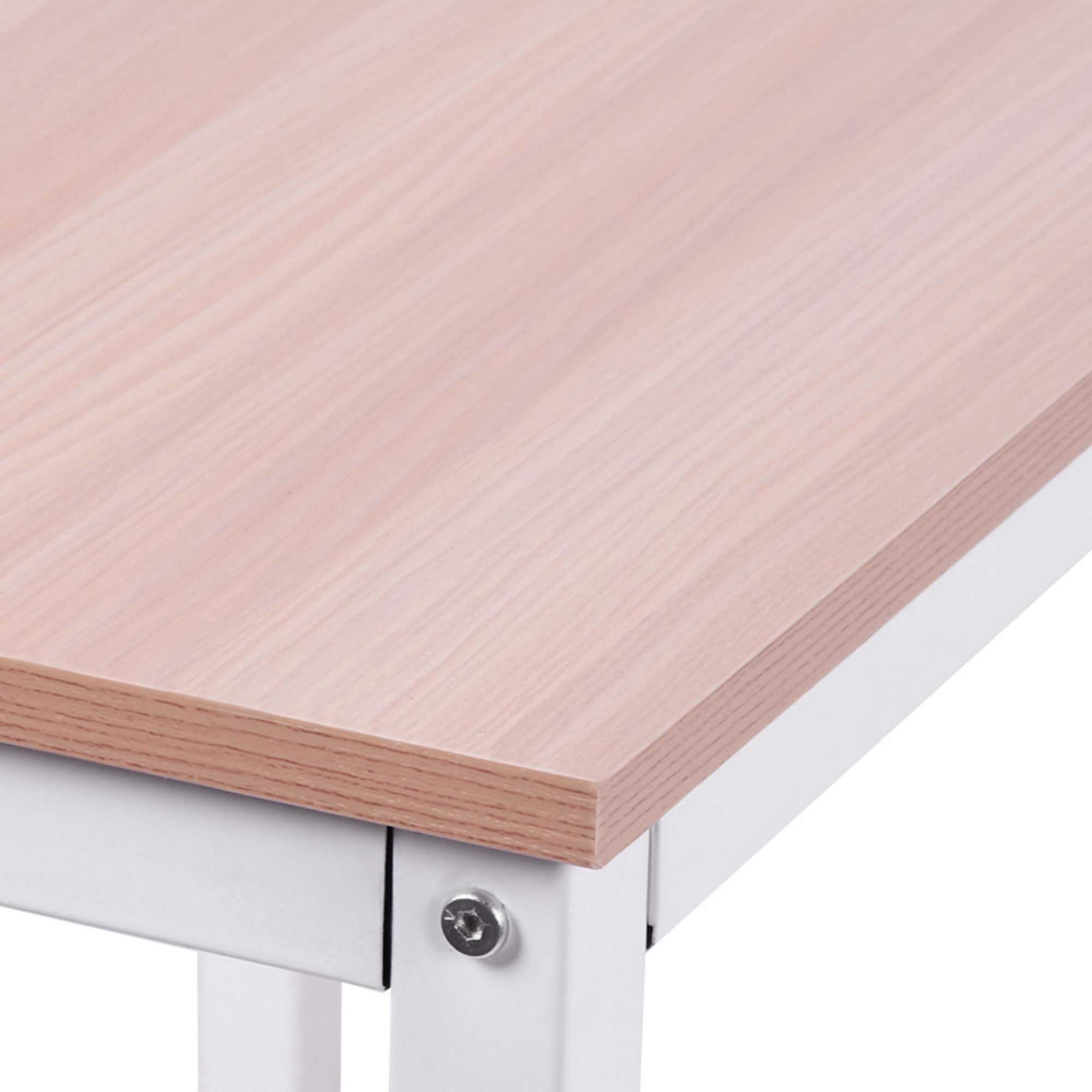 HOMCOM Computertisch Schreibtisch L-Form Arbeitstisch Bürotisch Eckschreibtisch Winkelschreibtisch MDF Natur 150 x 150 x 76 cm