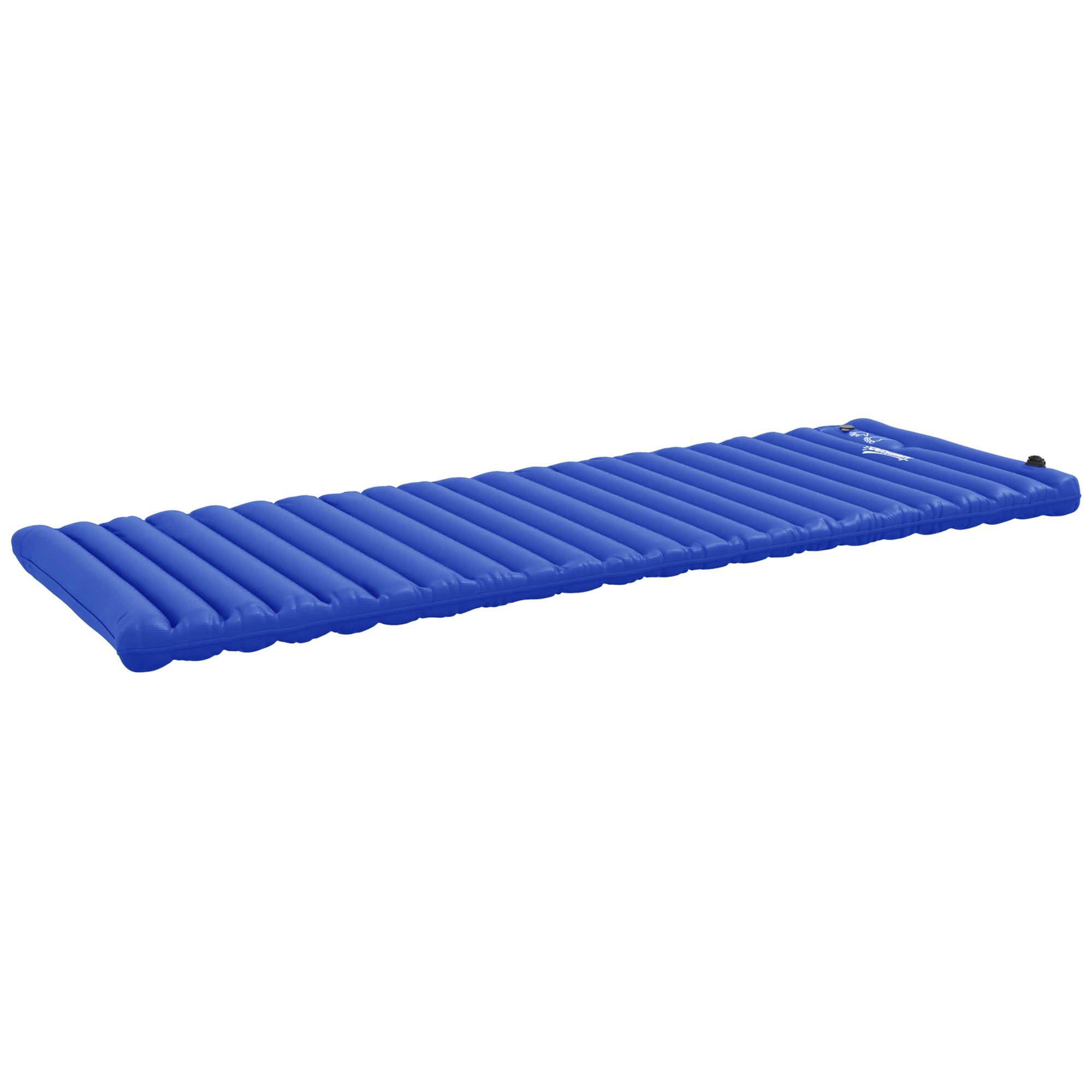 Outsunny Camping-Luftmatratze, inkl. Pumpe, schnell aufblasbar, robust, 195x70x10cm, Blau