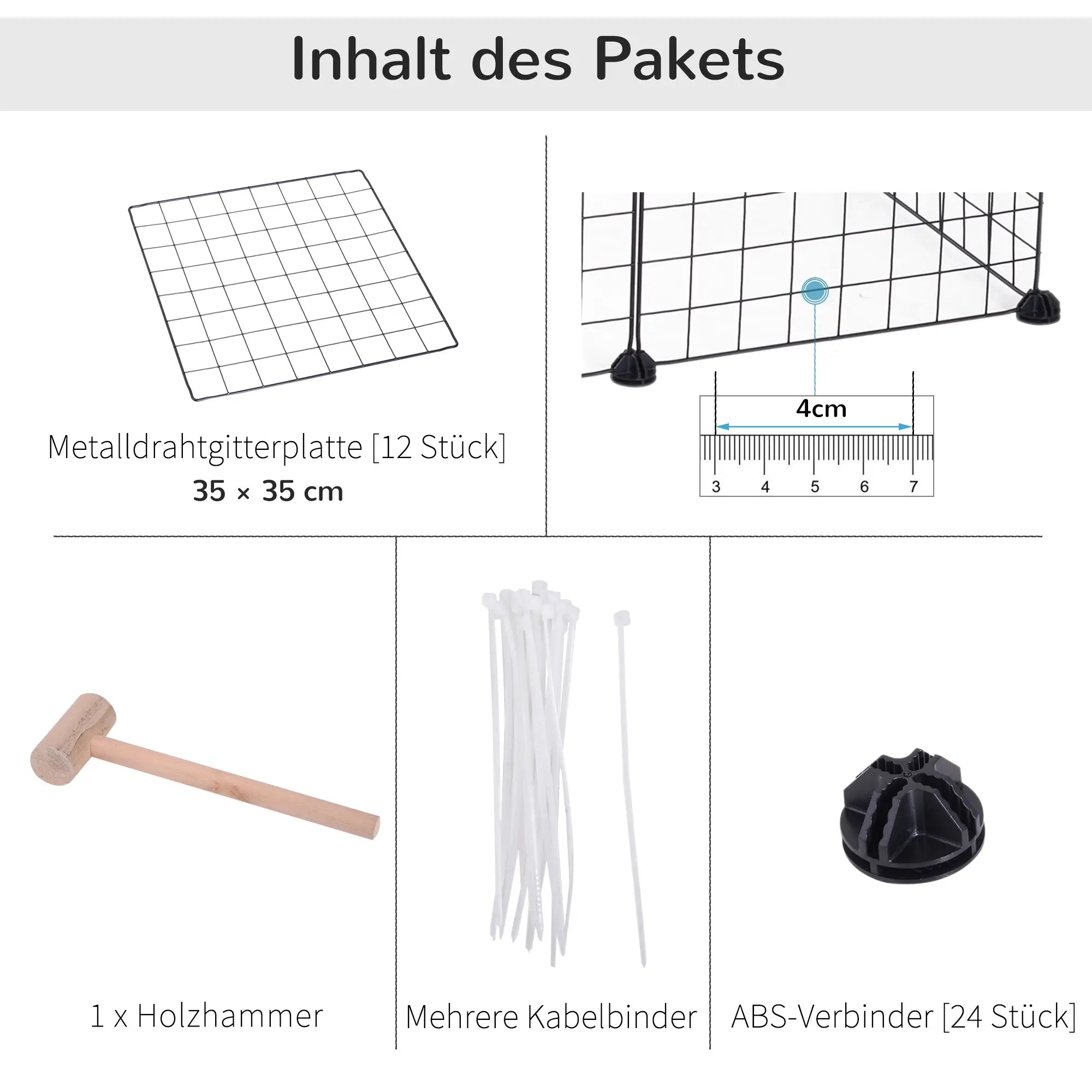 PawHut Freilaufgehege Kleintier flexibel vielseitig einsetzbar