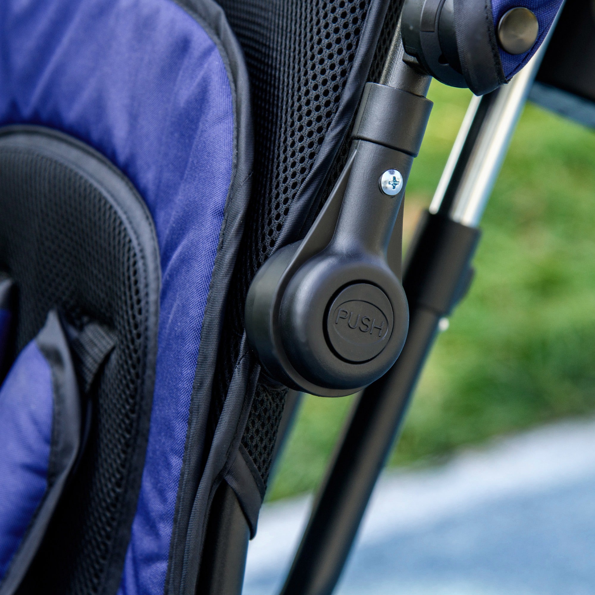 HOMCOM Kinder-Dreirad, Kinderfahrrad, Rückenkorb, Becherhalter, Sonnendach, Metall, Dunkelblau