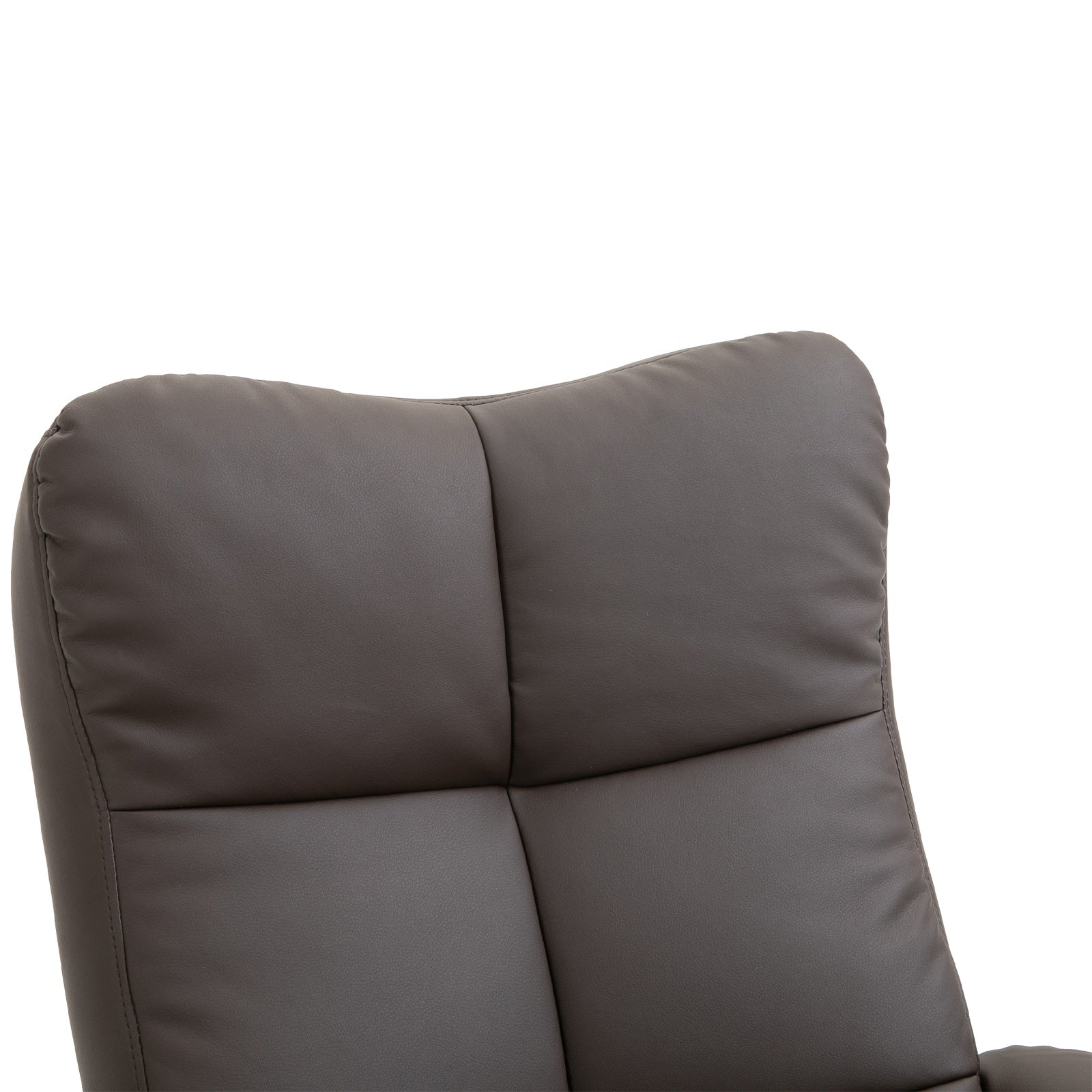 HOMCOM Relaxsessel mit Liegefunktion Massagesessel mit Fußhocker Fernsehsessel TV Sessel 145°-Neigung Liegesessel Ergonomischer Stuhl mit 10 Vibrationpunkte Kunstleder Braun 80 x 86 x 99 cm