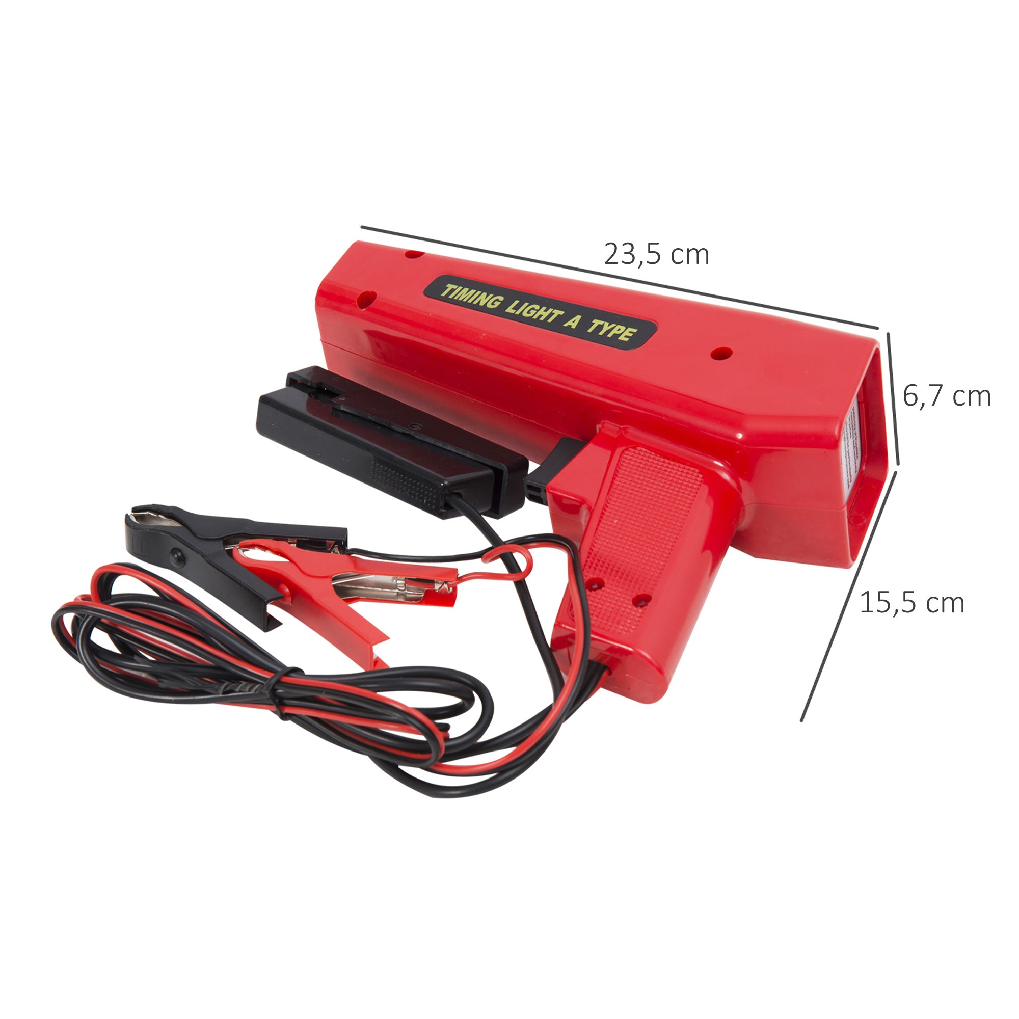 HOMCOM Zündlichtpistole Zündzeitpunktpistole Stroboskoplampe 12V Zündzeitpunk Zündung Timing Light für Auto Motorrad