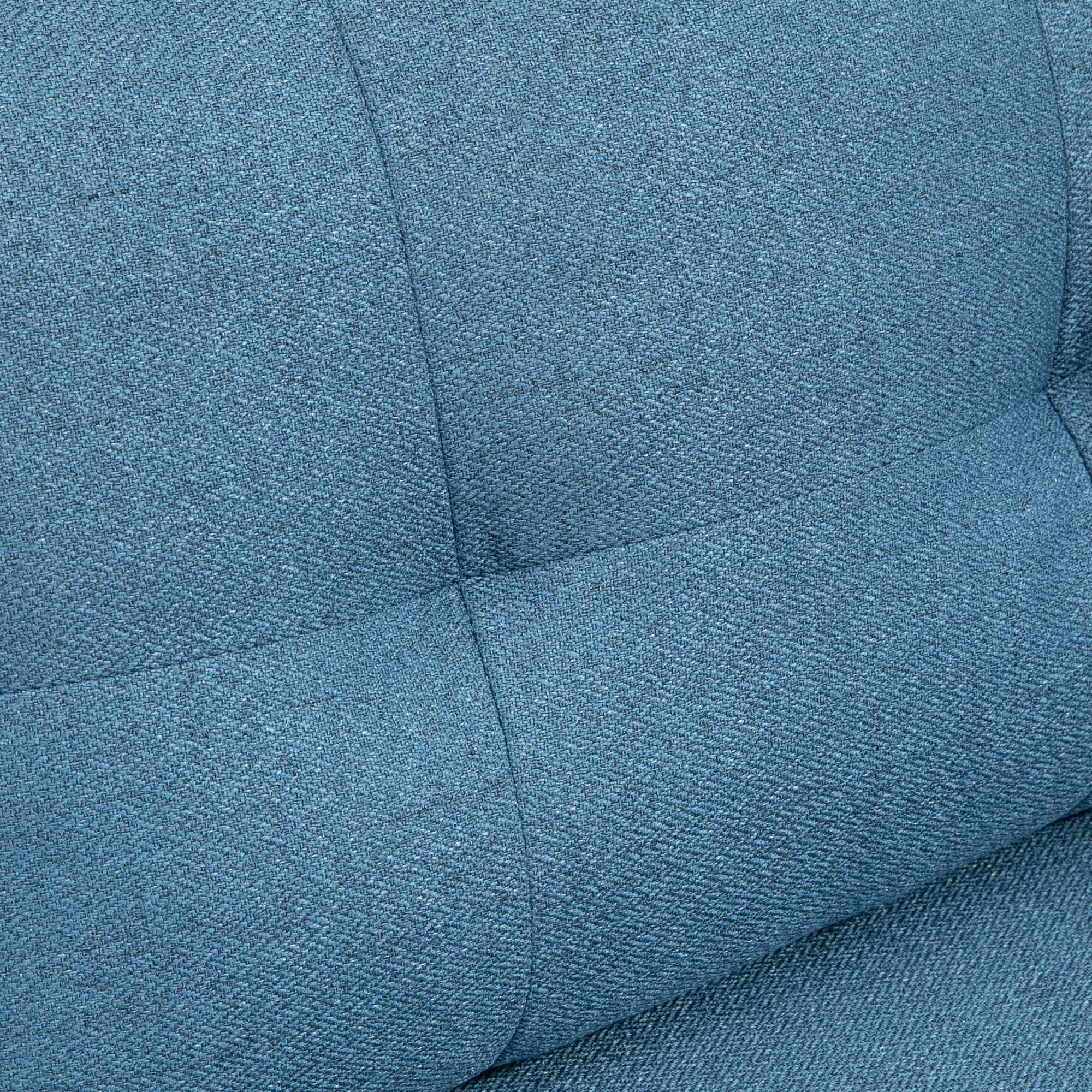 HOMCOM 2er-Sofa im Retrodesign, mit Knopfheftung, Sofa, Leinenoptik, Dunkelblau