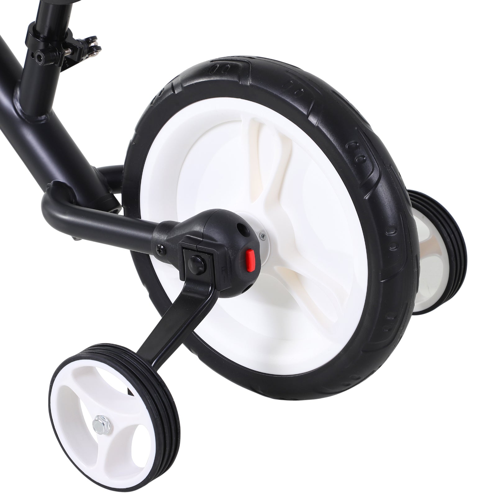 HOMCOM Kinder Laufrad, Lauflernrad, Kinderfahrrad, 2-in-1, Kinderrad mit Stützrädern und Pedalen, 2-5 Jahre, Sitzhöhenverstellbar, PP, Schwarz, 85 x B36 x H54 cm
