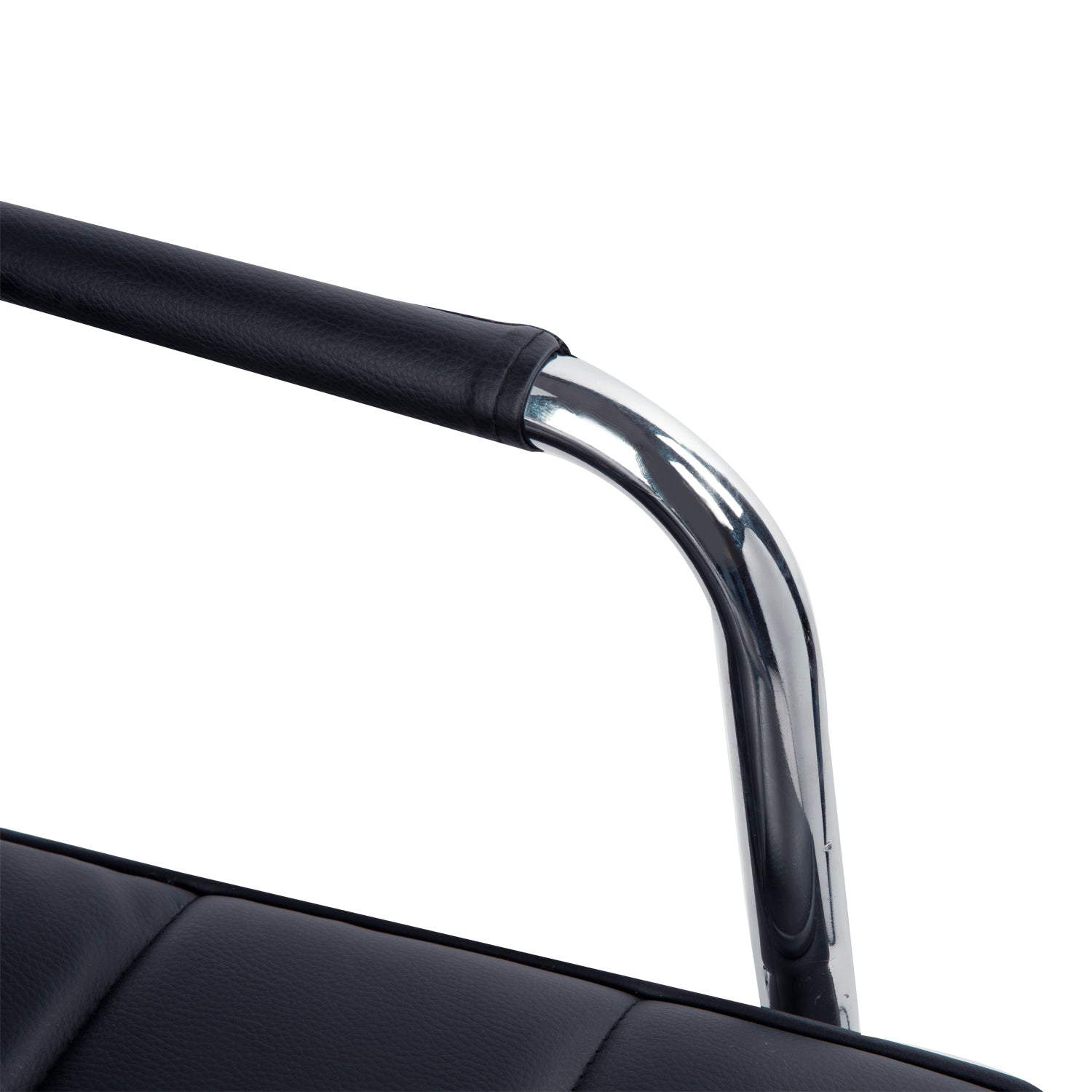 HOMCOM Bürostuhl im Retrodesign, höhenverstellbar, 5 Rollen, 52,5 cm x 54 cm x 99 cm, Schwarz