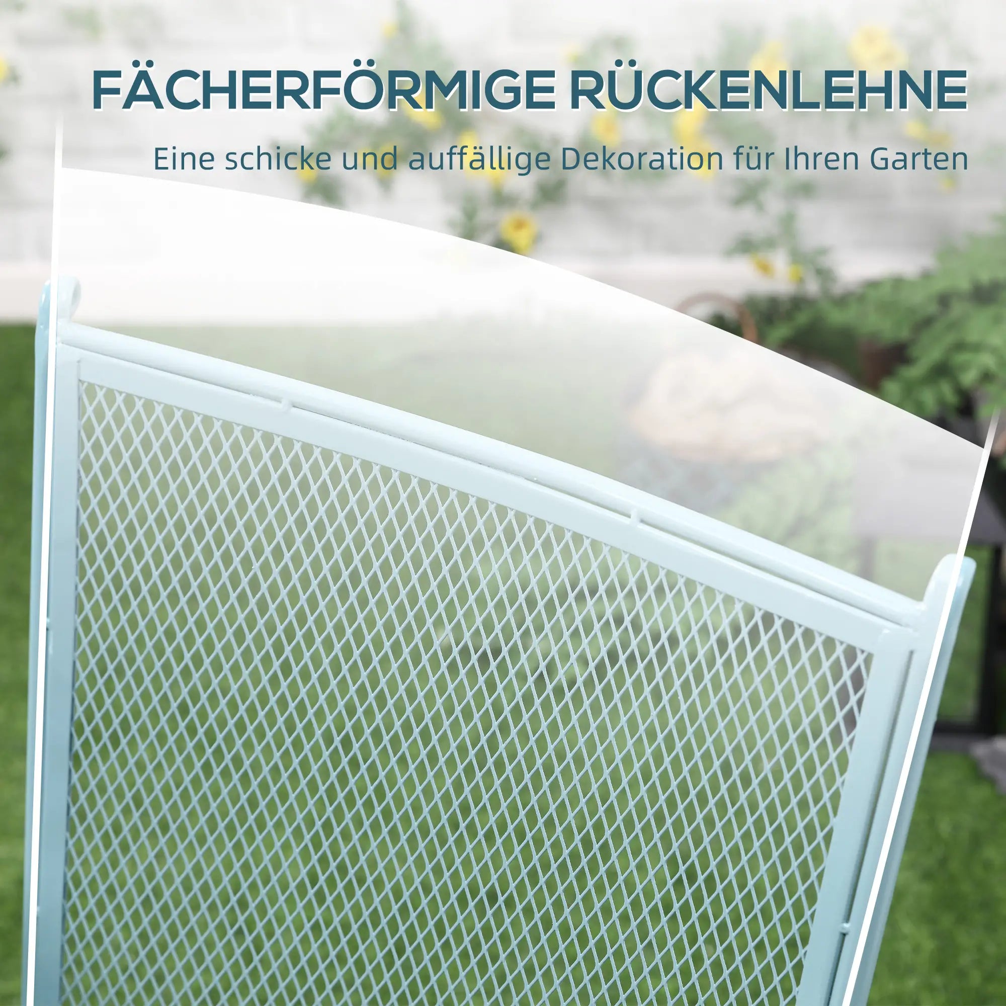 Outsunny Bistroset 2 Personen klappbar Outdoor hellblau