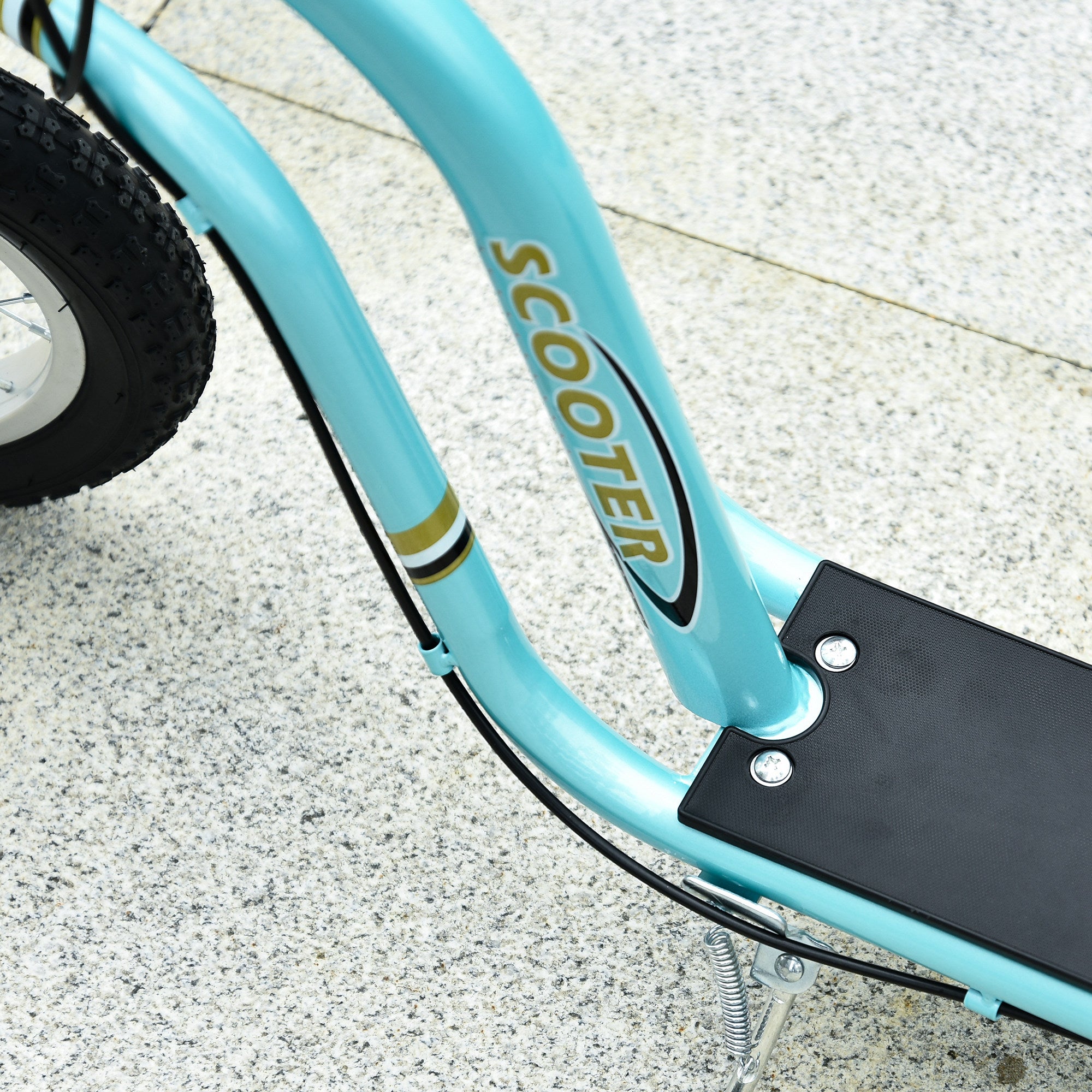 HOMCOM Kinderroller ab 5 Jahre, Tretroller, Cityroller für Kinder, Aluminium, 120 x 58 x 85-95 cm, Hellblau