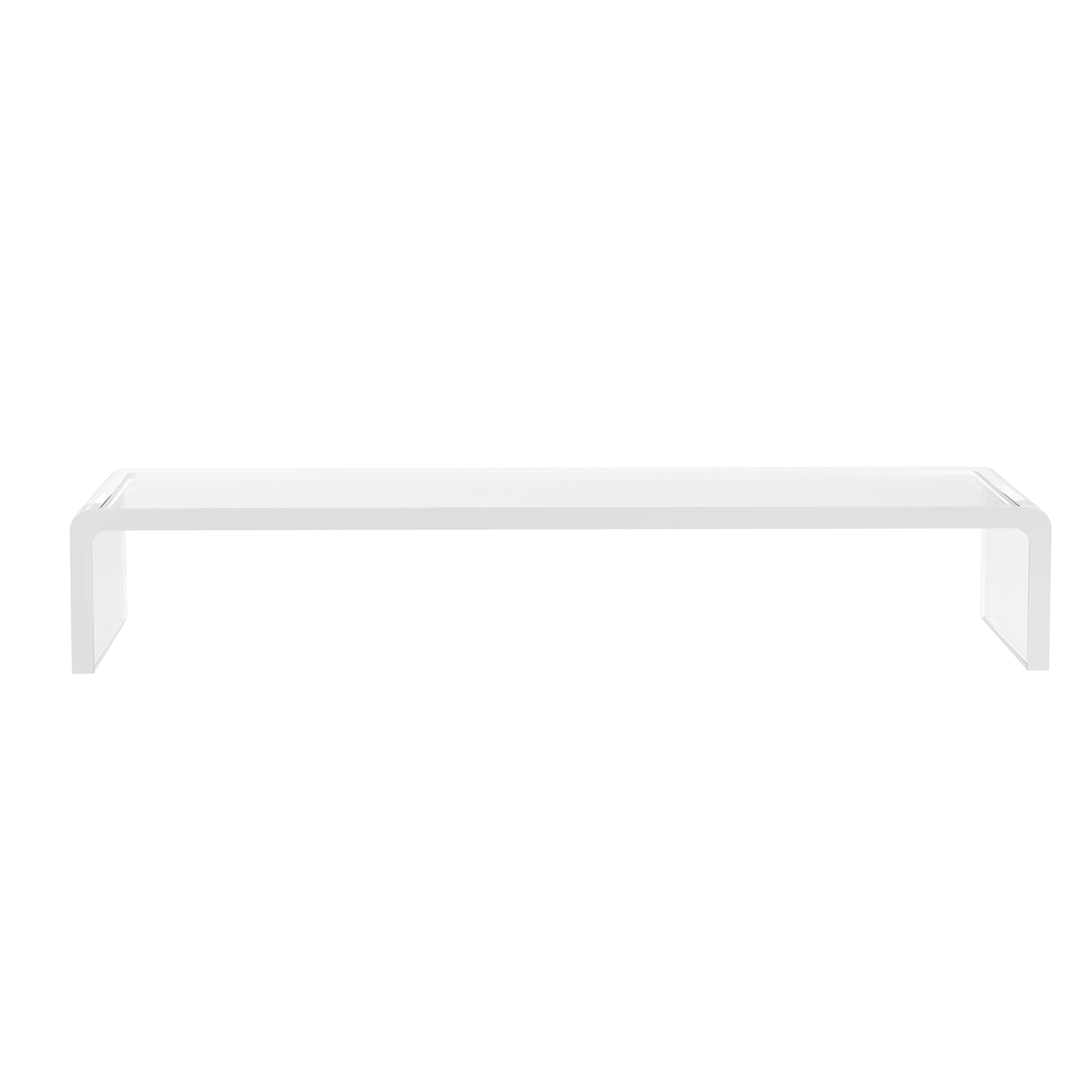 HOMCOM Monitorständer Bildschirmständer für Laptop Computer Notebook PC ergonomisch Acryl Transparent 53 x 19 x 9 cm