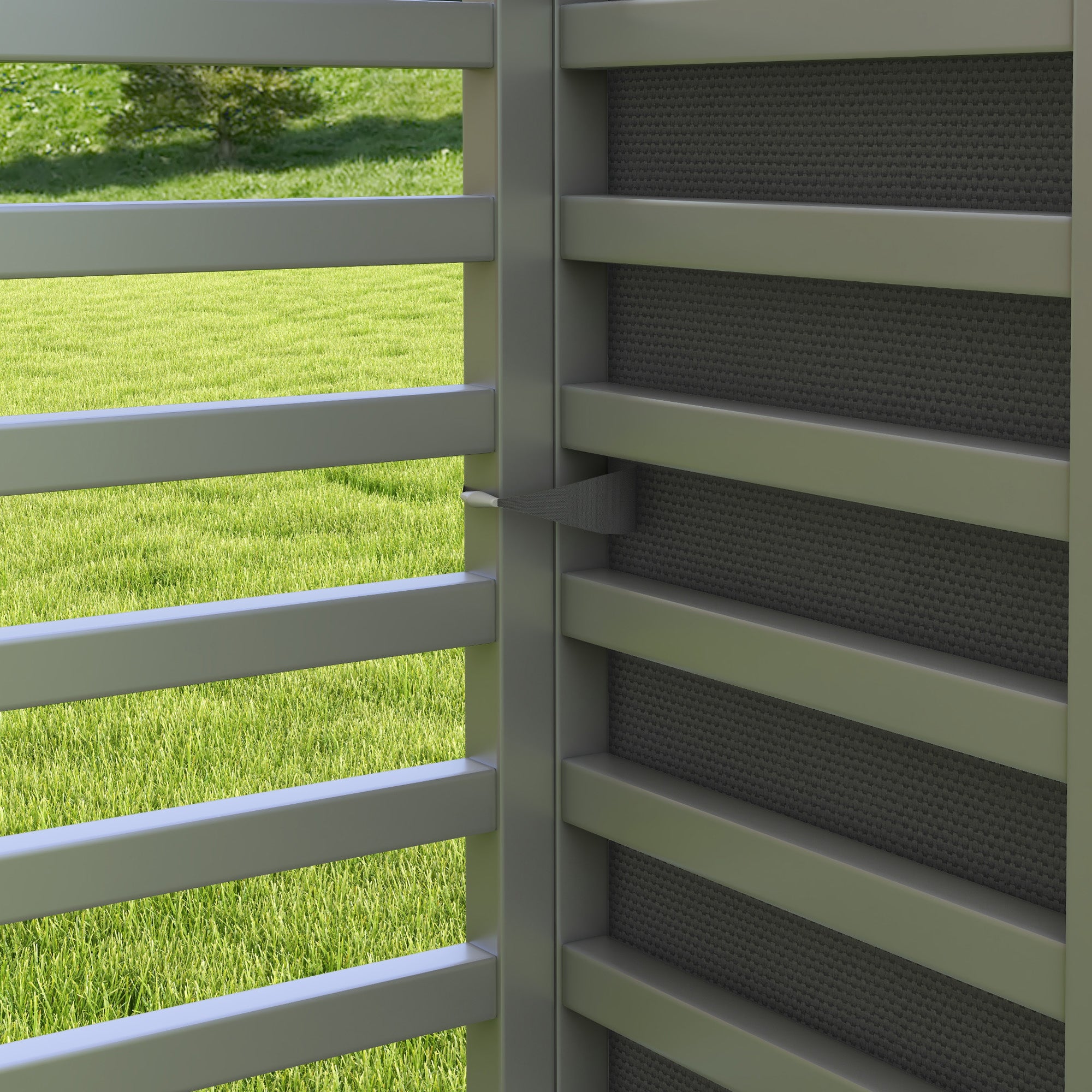 Outsunny Pavillon Seitenwand Seitenwand Partyzelt, wetterbeständig, 300 cm x 200 cm, Dunkelgrau