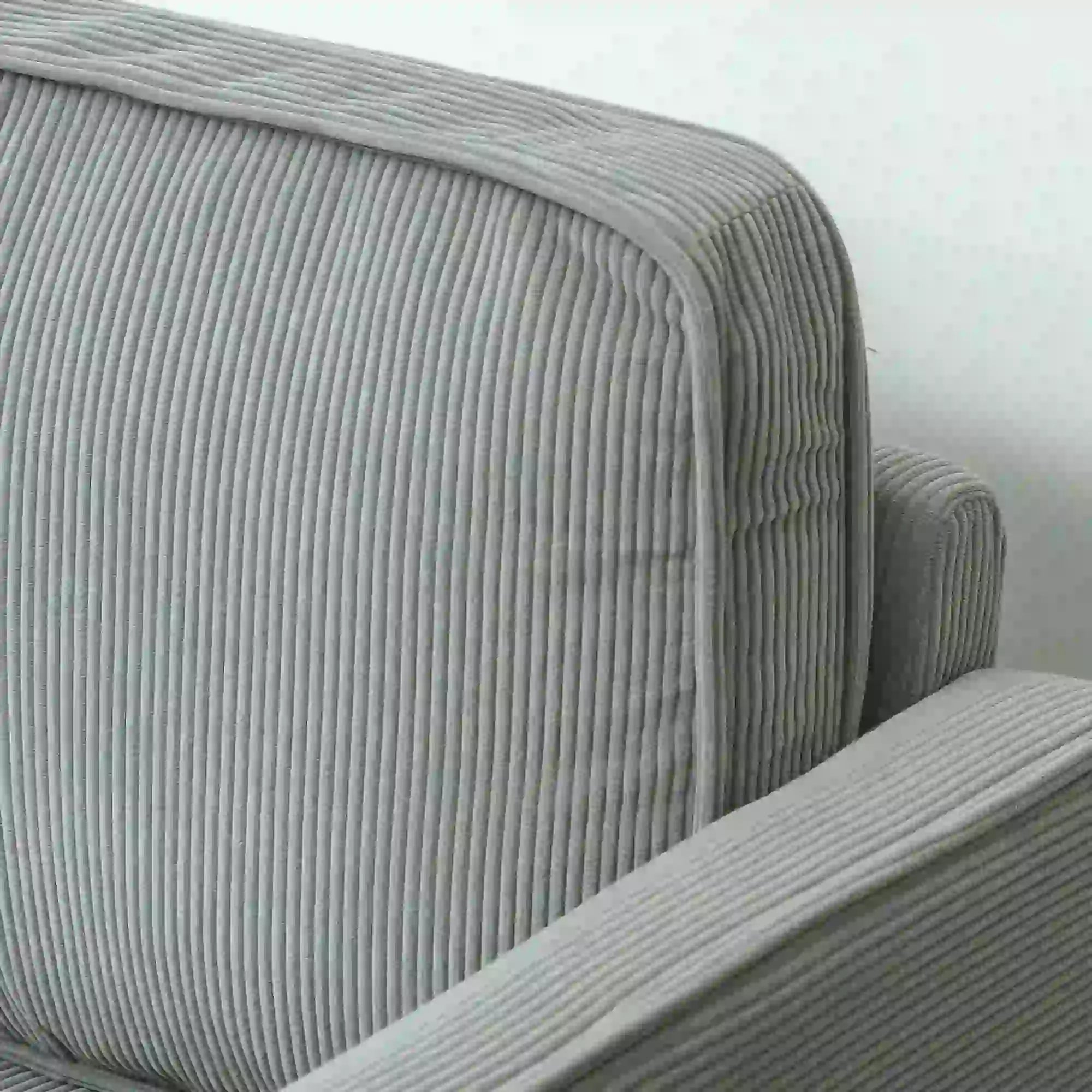 HOMCOM Zweisitzer Sofa mit Stauraum Cordoptik hellgrau