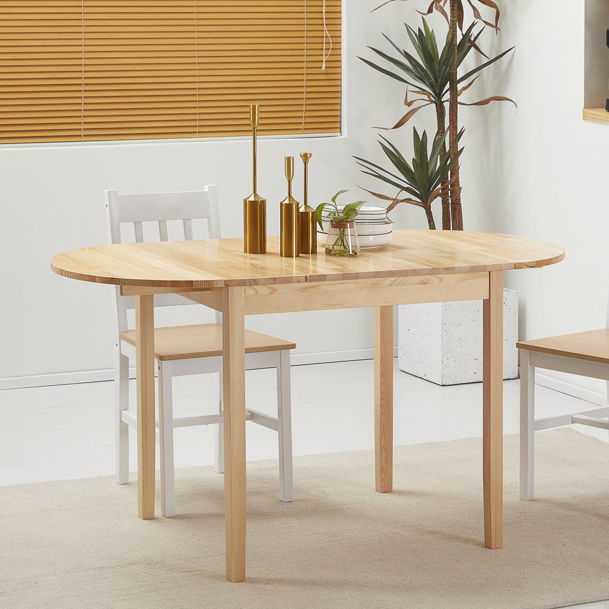 HOMCOM Esstisch aus Holz Klappbar Küchentisch für 6 Personen mit Drop-Leaf-Design 140 x 70 x 75 cm Naturholz