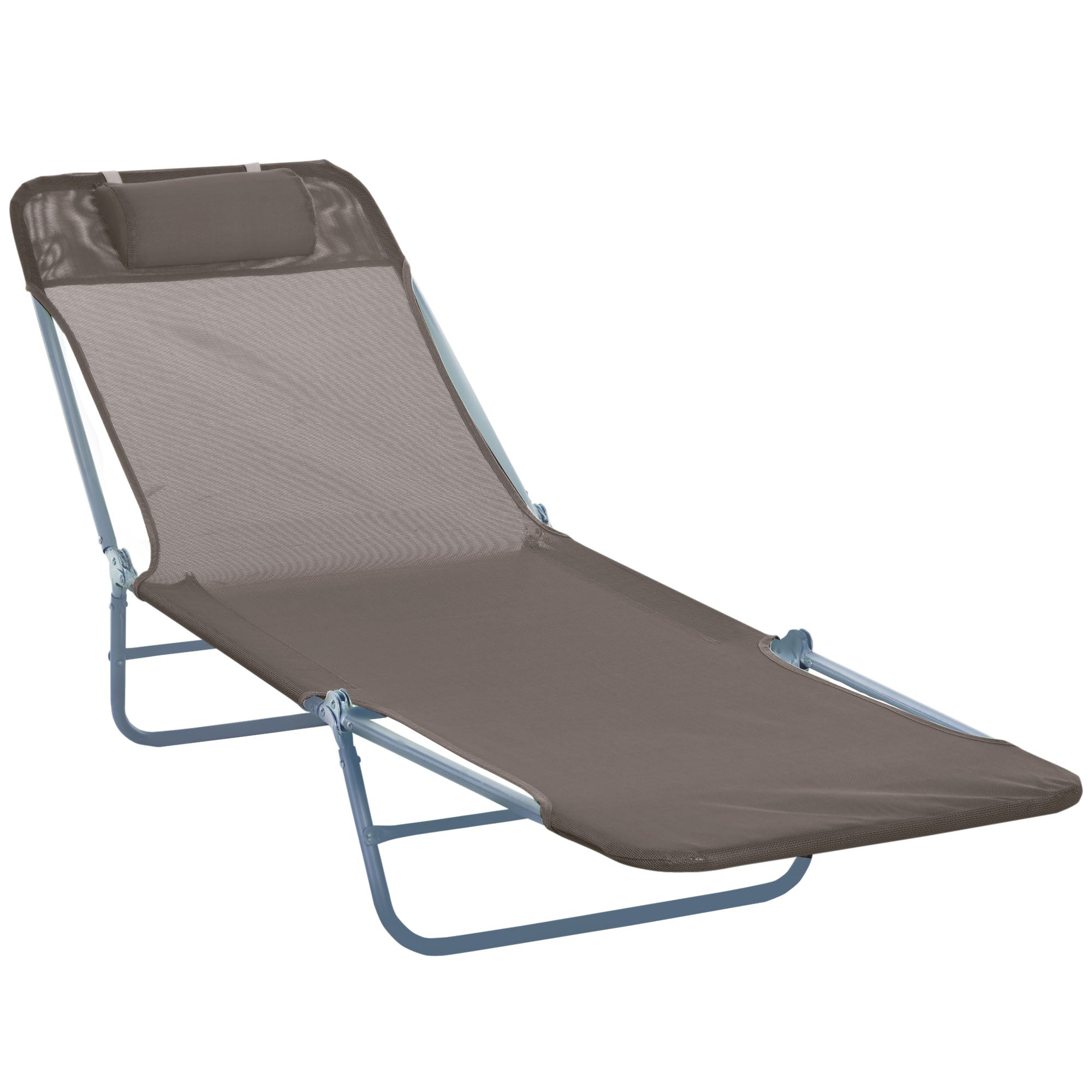 Outsunny Sonnenliege klappbar verstellbar Gartenliege Balkonliege
