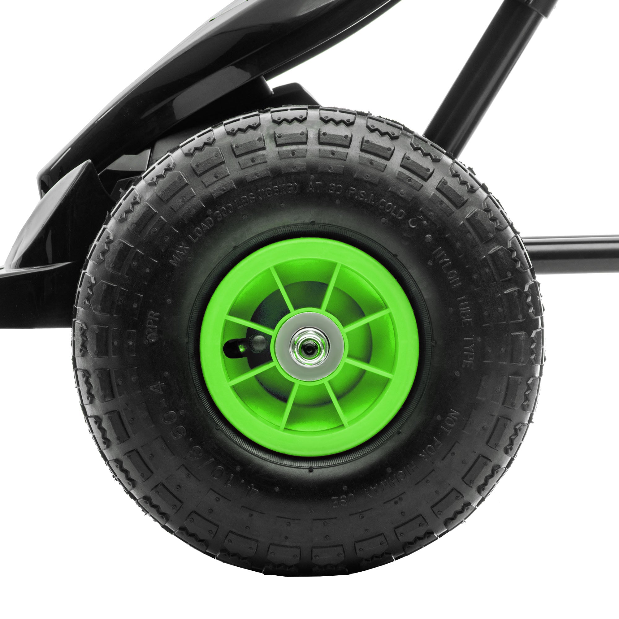 HOMCOM Kinder-Gokart, mit Pedalen, verstellbarem Sitz, In- und Outdoor, ab 5 Jahren, Grün+Schwarz, 121 x 58 x 61 cm