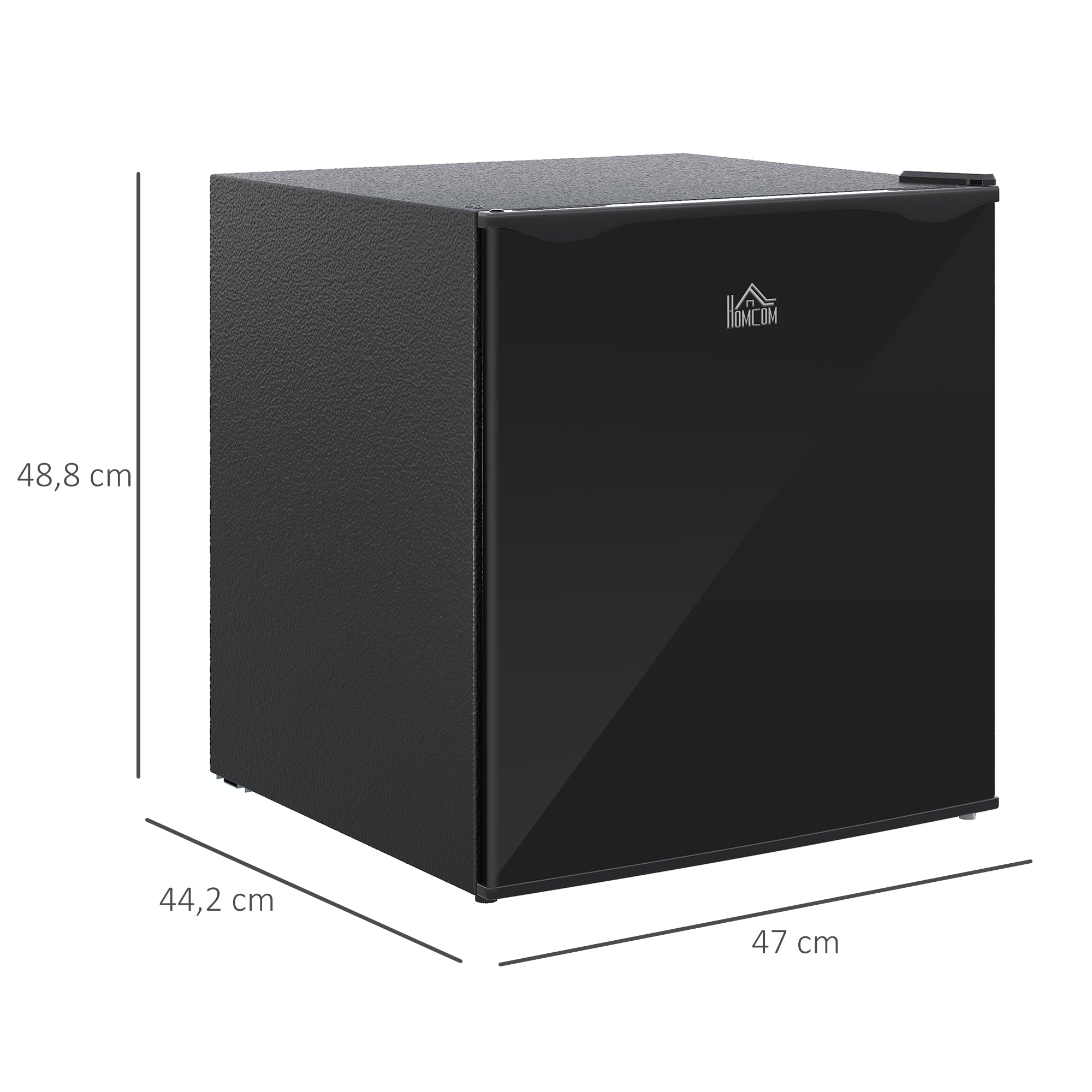 HOMCOM Mini-Gefrierschrank 35 L Gefrierbox elektrisch freistehend 45 W Mini Gefriertruhe Minikühlschrank 41dB -14 bis -24℃ 5-stufige Temperaturregelung 47 x 44,2 x 48,8 cm Schwarz