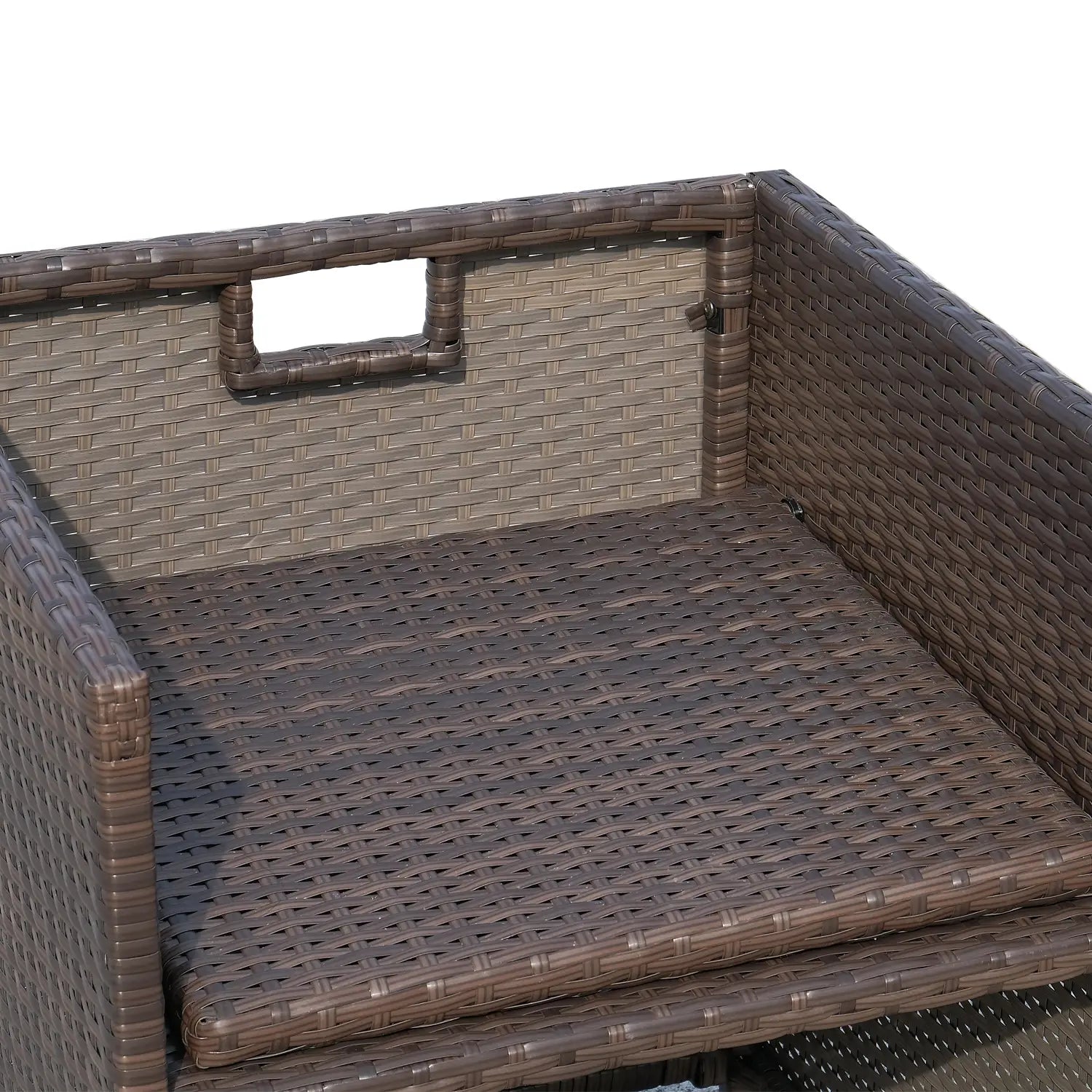 Outsunny Polyrattan Gartenmöbel Sitzgruppe 21-tlg. platzsparend Alu