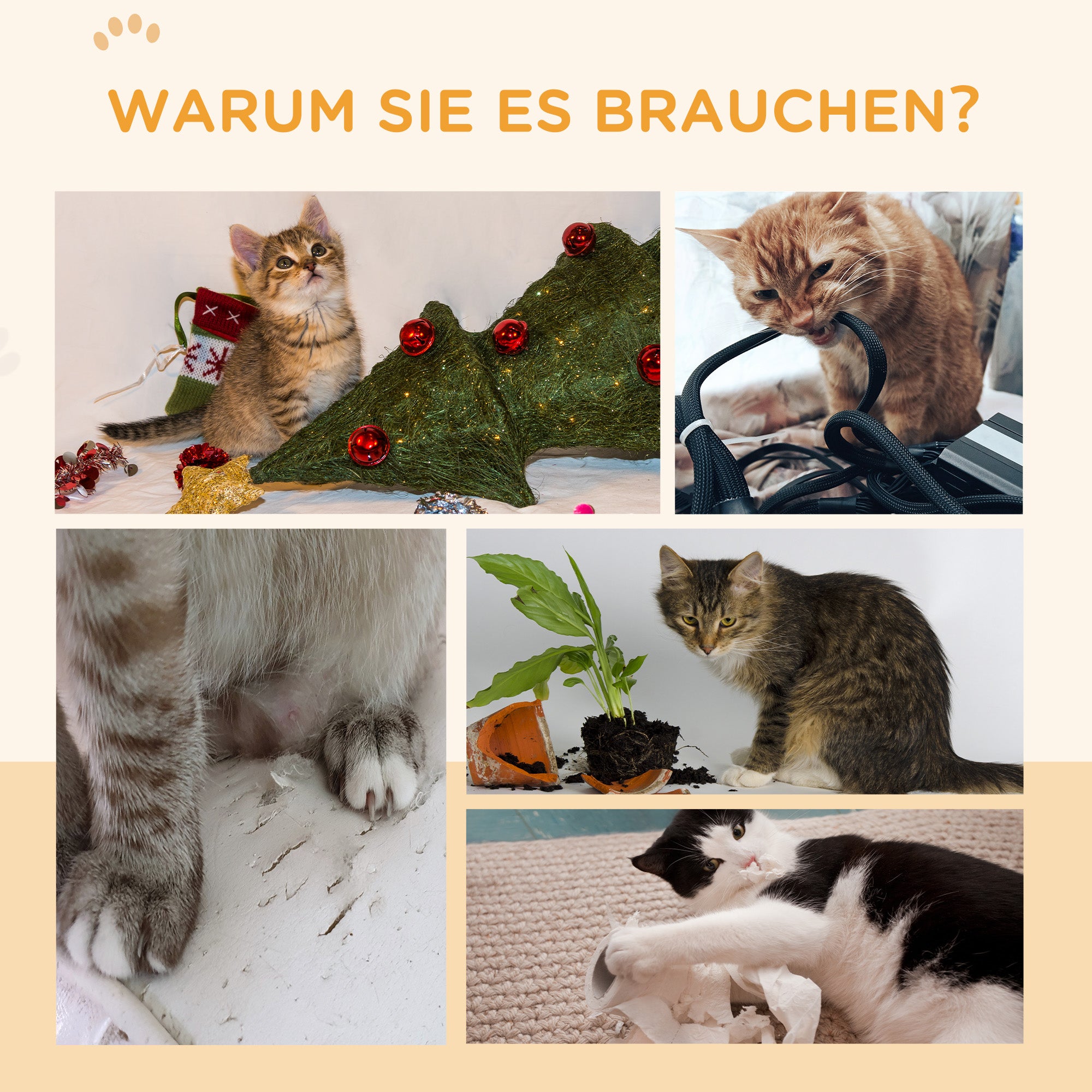 PawHut Kratzbrett-Set für Katzenlaufrad, belastbar bis 5kg, 55x25,5x3cm, Braun