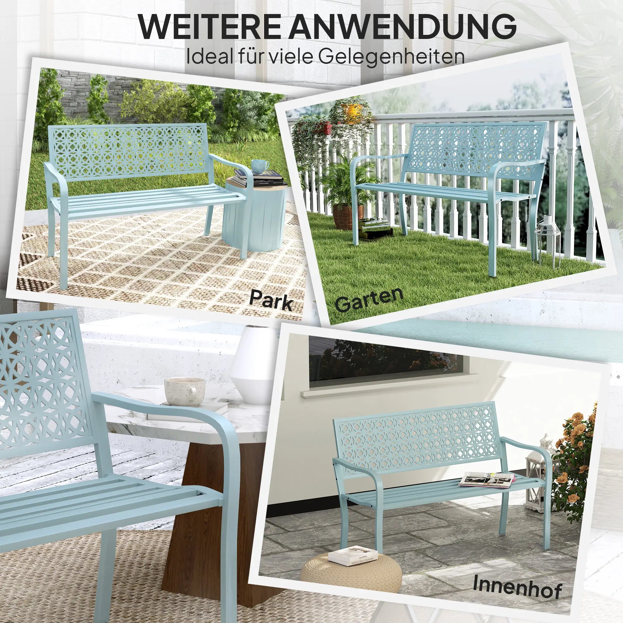 Outsunny Friesenbank 2-Sitzer Holzbank