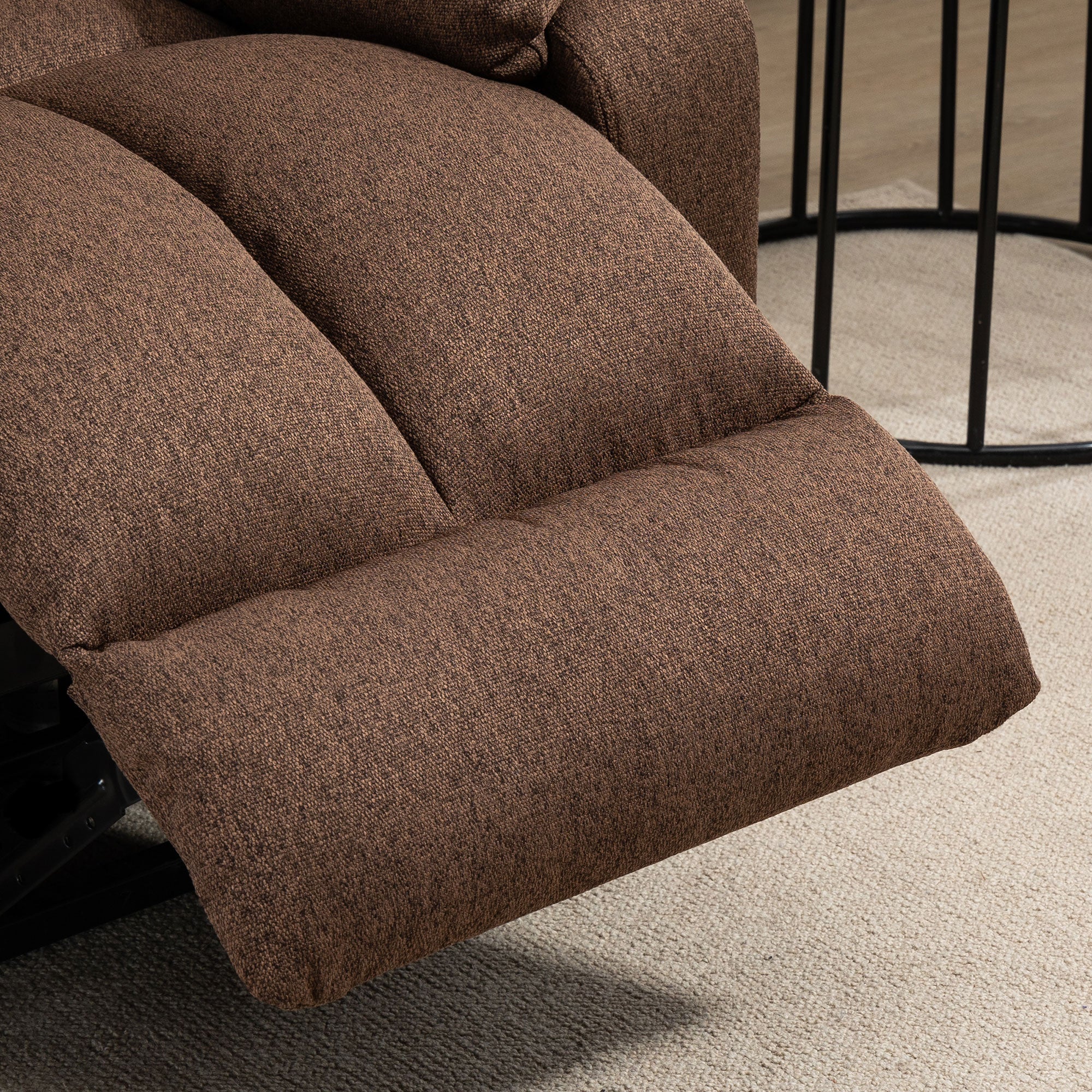 HOMCOM Aufstehsessel mit Liegefunktion und Fernbedienung 92 x 95 x 107 cm, Braun