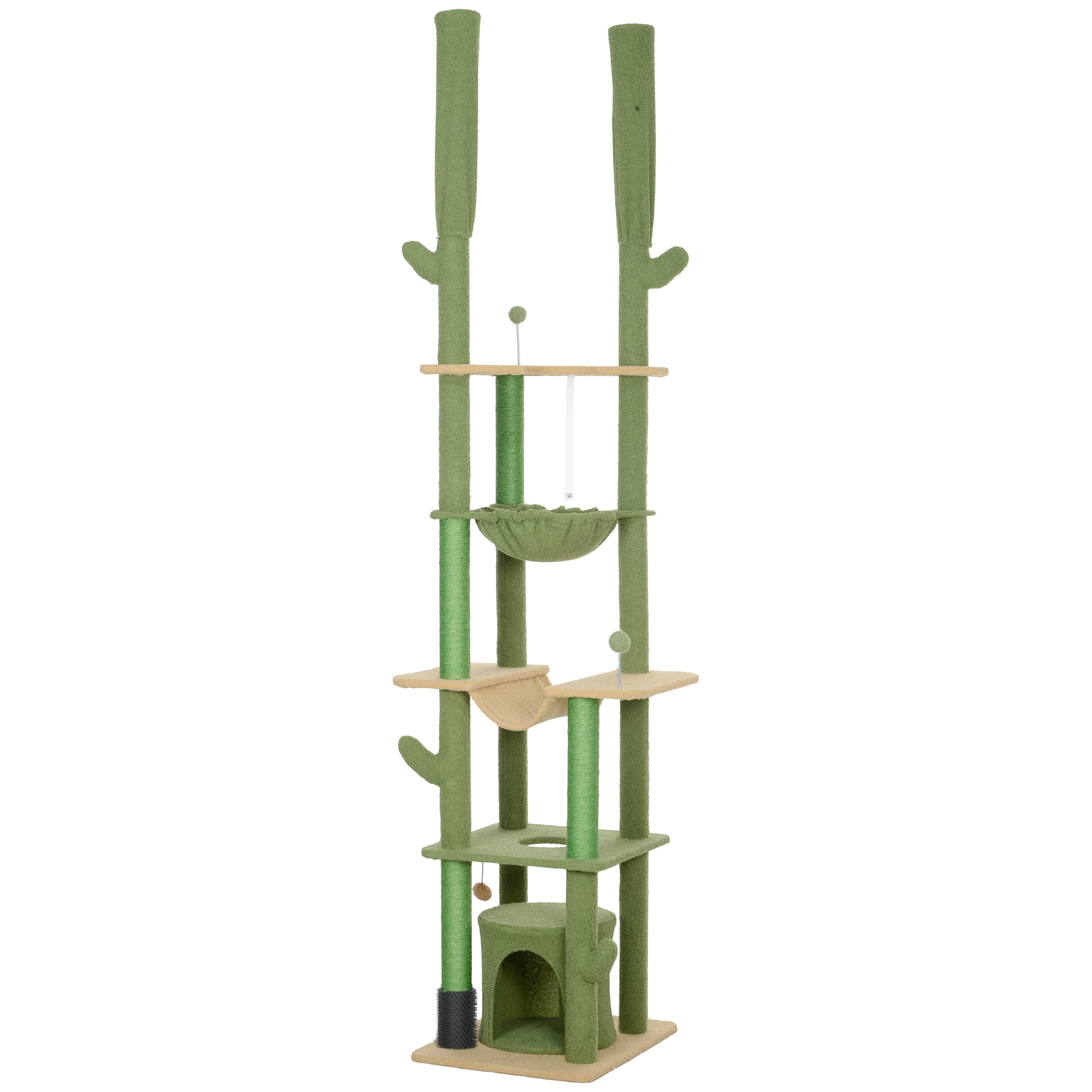 PawHut Kratzbaum deckenhoch höhenverstellbar mit Hängematte