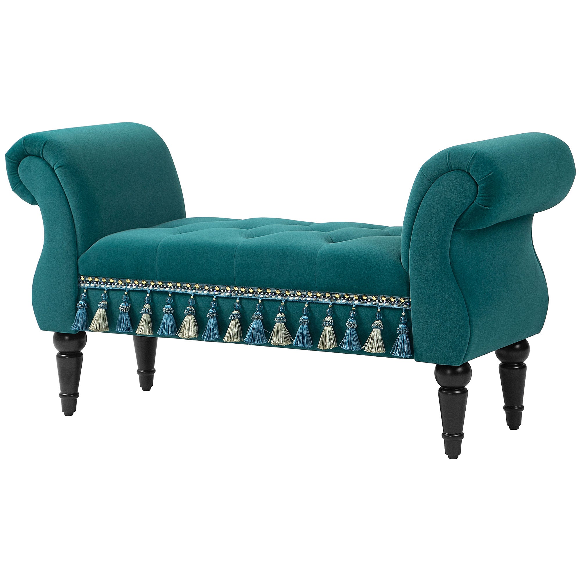 HOMCOM Polsterbank, Sitzbank, Vintage-Design, bis 150 kg, 117x40x58 cm, Grün