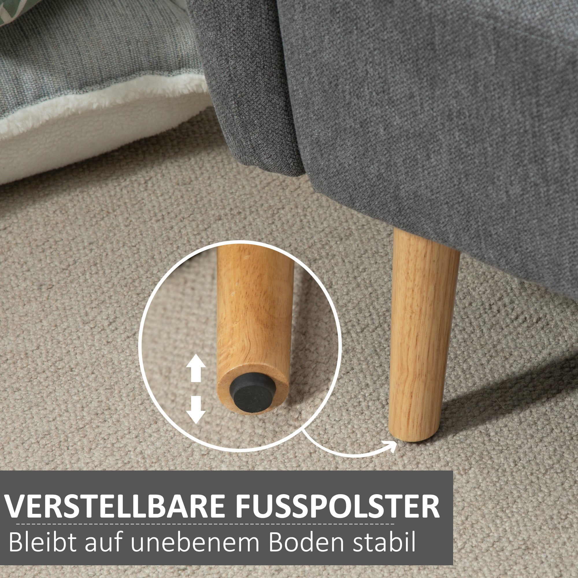 HOMCOM 2 Sitzer Sofa, Couch mit 2 Wurfkissen, gepolsterter Doppelsofa, Polstersofa mit Samtopik, Armlehne, Loveseat für Wohnzimmer, Schlafzimmer,  130 x 70 x 80 cm, Grau