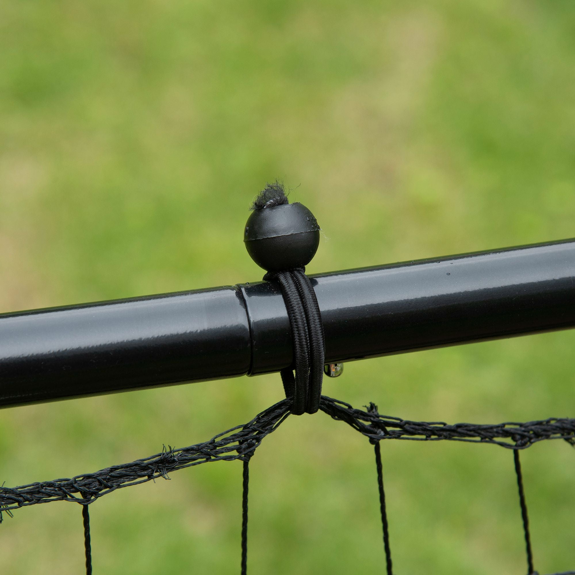 HOMCOM Rebounder für Fußball, Prellwand Rebound Netz, Metallrohr mit PE-Gewebe, Kickback Rückprallwand für Baseball Basketball, Fußballtor für Jugendliche Training 96x80x96cm, Schwarz