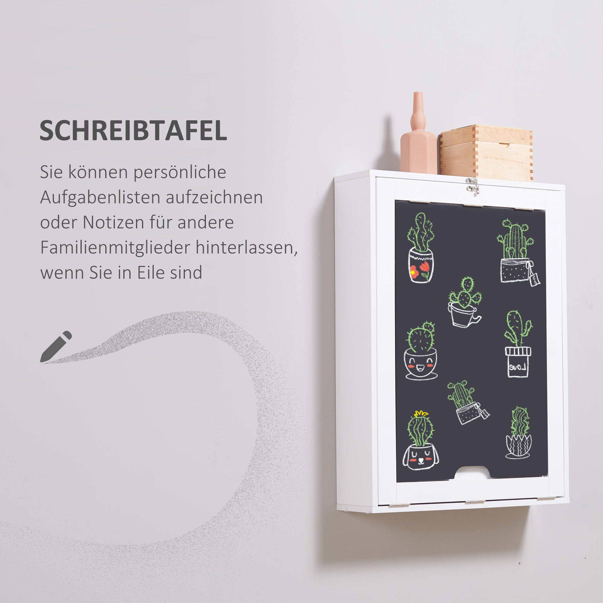 HOMCOM Wandschreibtisch, klappbare Tischplatte, 5 Fächer, 60x94,5x147cm, Schwarz/Weiß