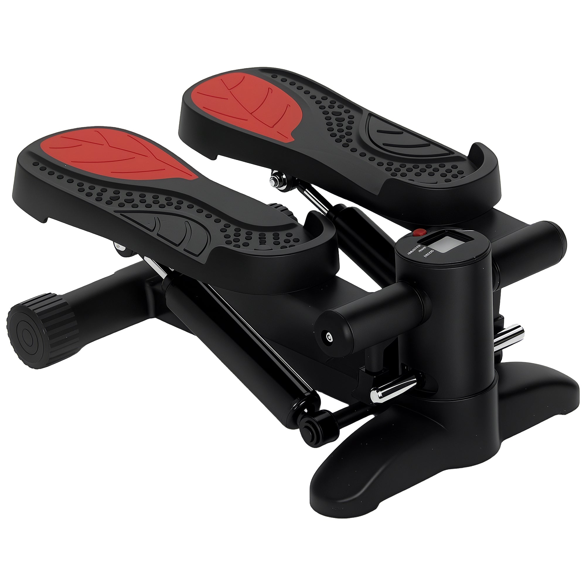 SPORTNOW Mini-Stepper, Kompaktes Stepper-Gerät für Workout, Fitness-Stepper mit LCD-Monitor und rutschfesten Pedalen, Schwarz
