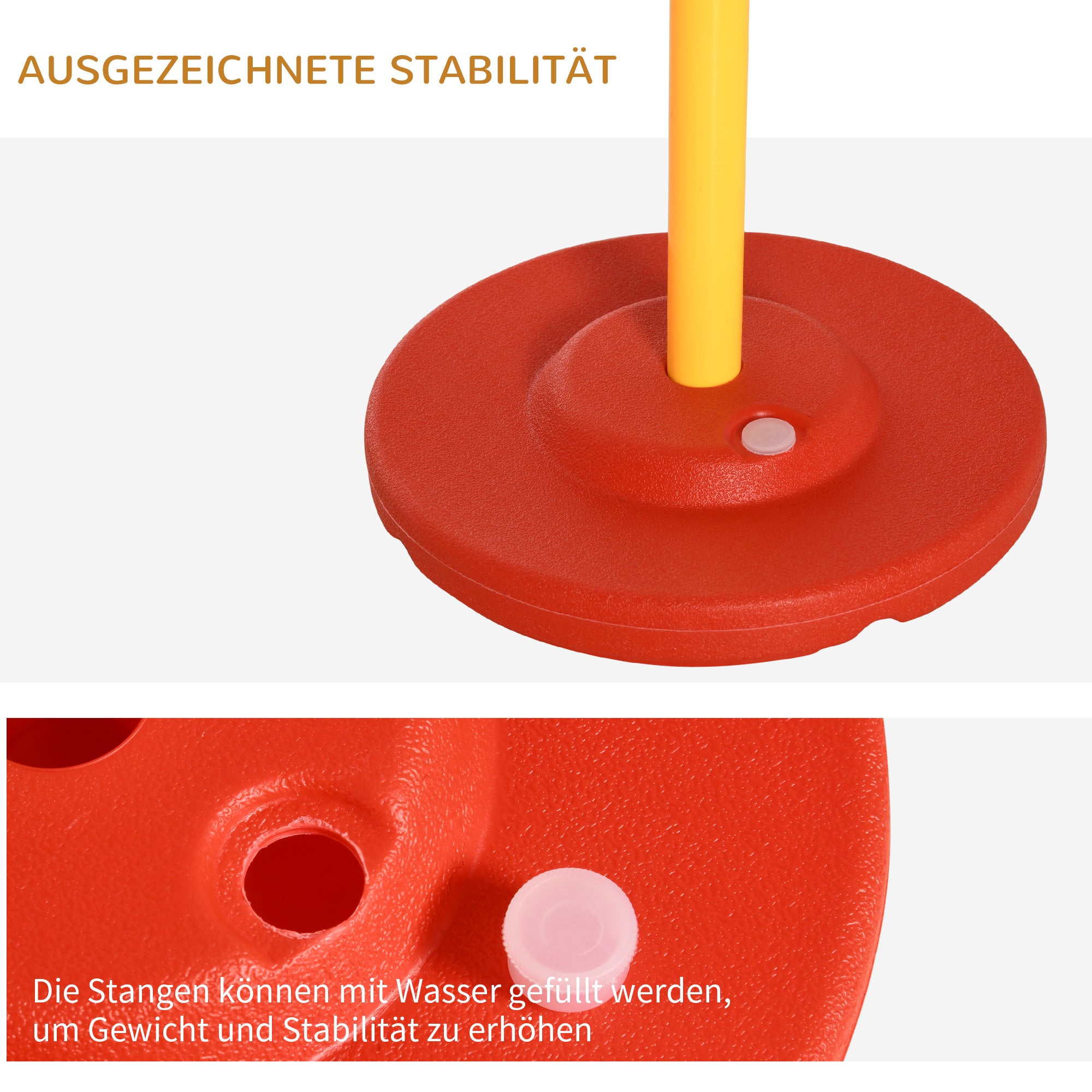 Pawhut Hunde Agility-Set mit 4 Hindernissen Rot+Gelb
