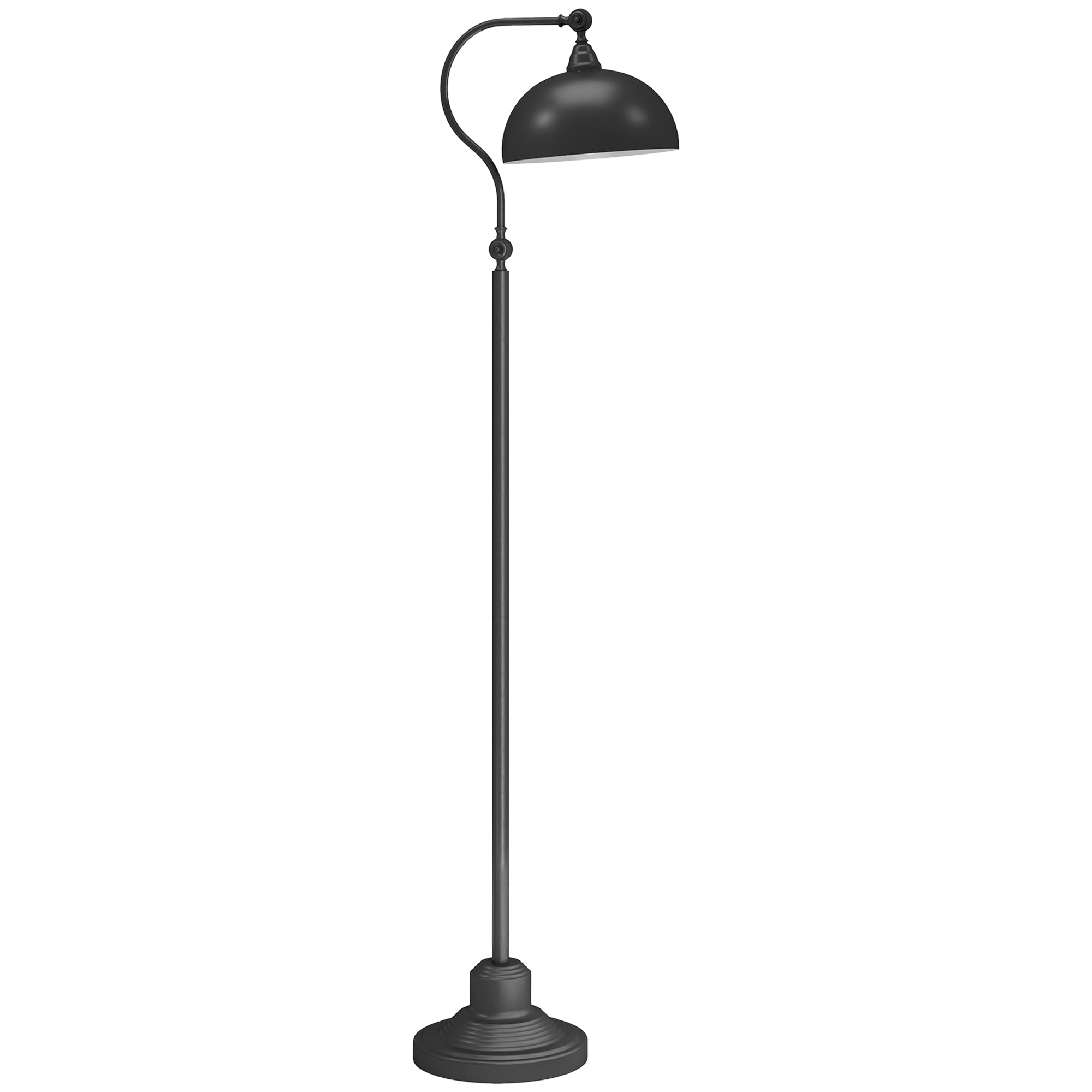 HOMCOM Stehleuchte Vintage-Design drehbar Messinggestell