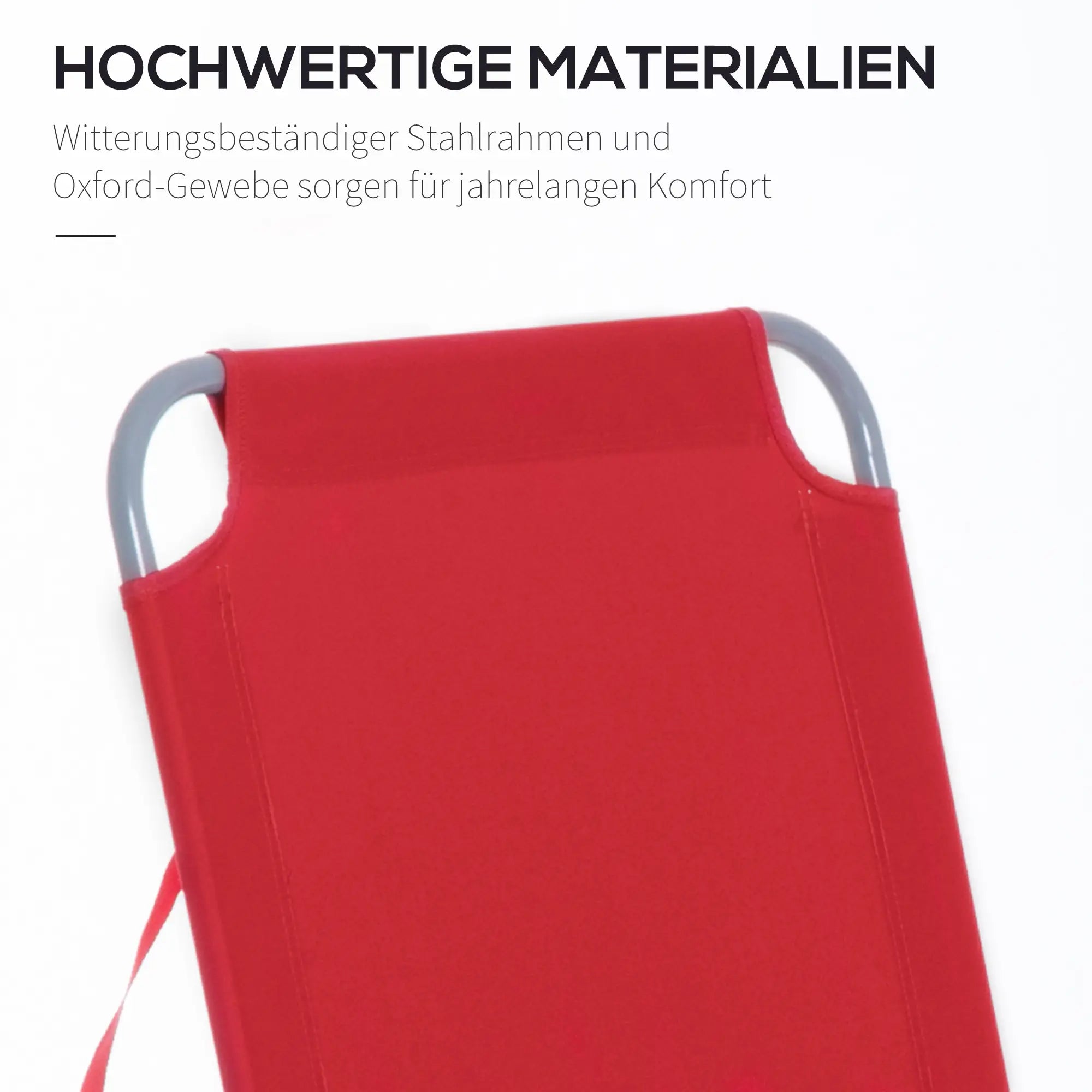 Outsunny klappbare Sonnenliege Rot