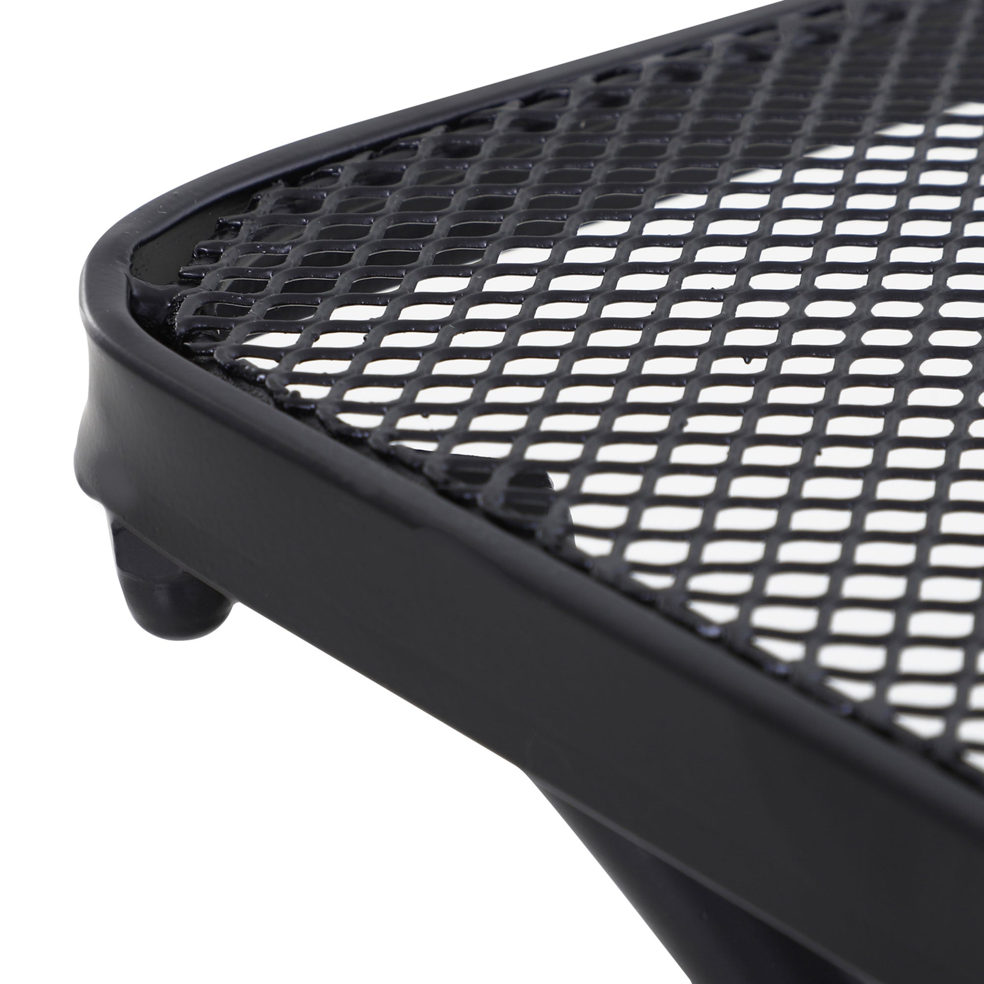Outsunny Garten Couchtisch, Beistelltisch, Gartentisch, Kaffeetisch, Metall, Schwarz, Terrasse, 45 x 45 x 50 cm